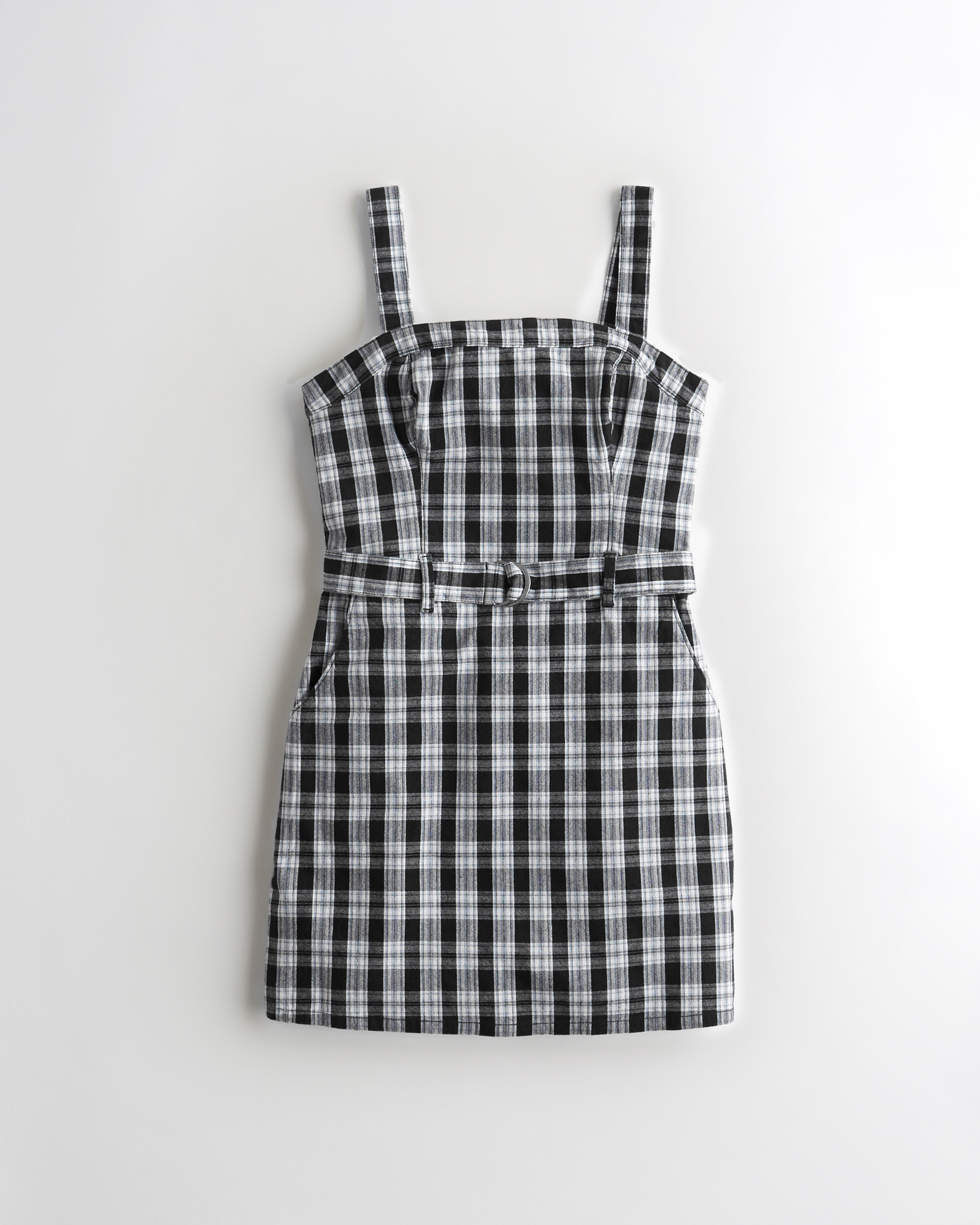 black and grey plaid dress