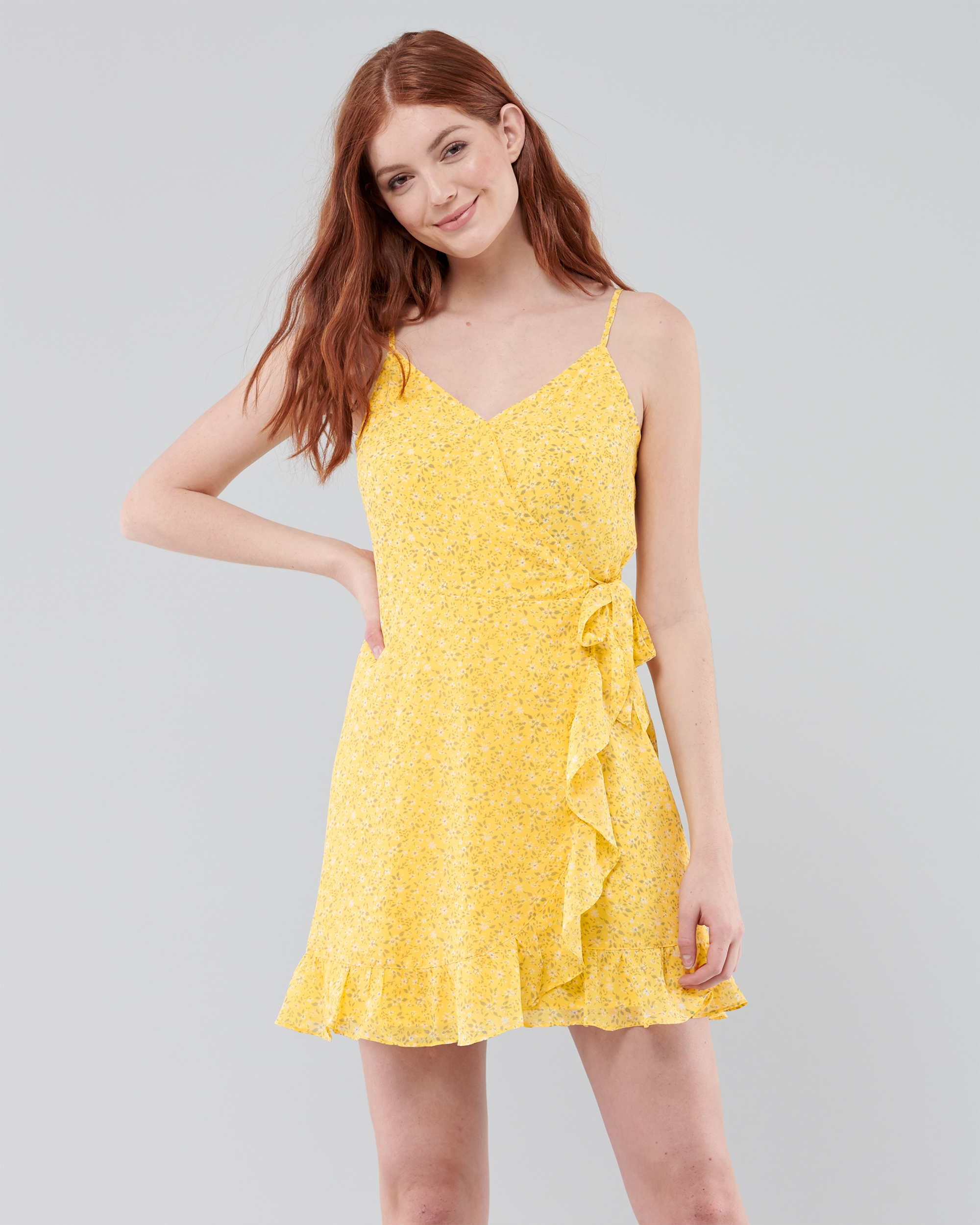 yellow hollister dress