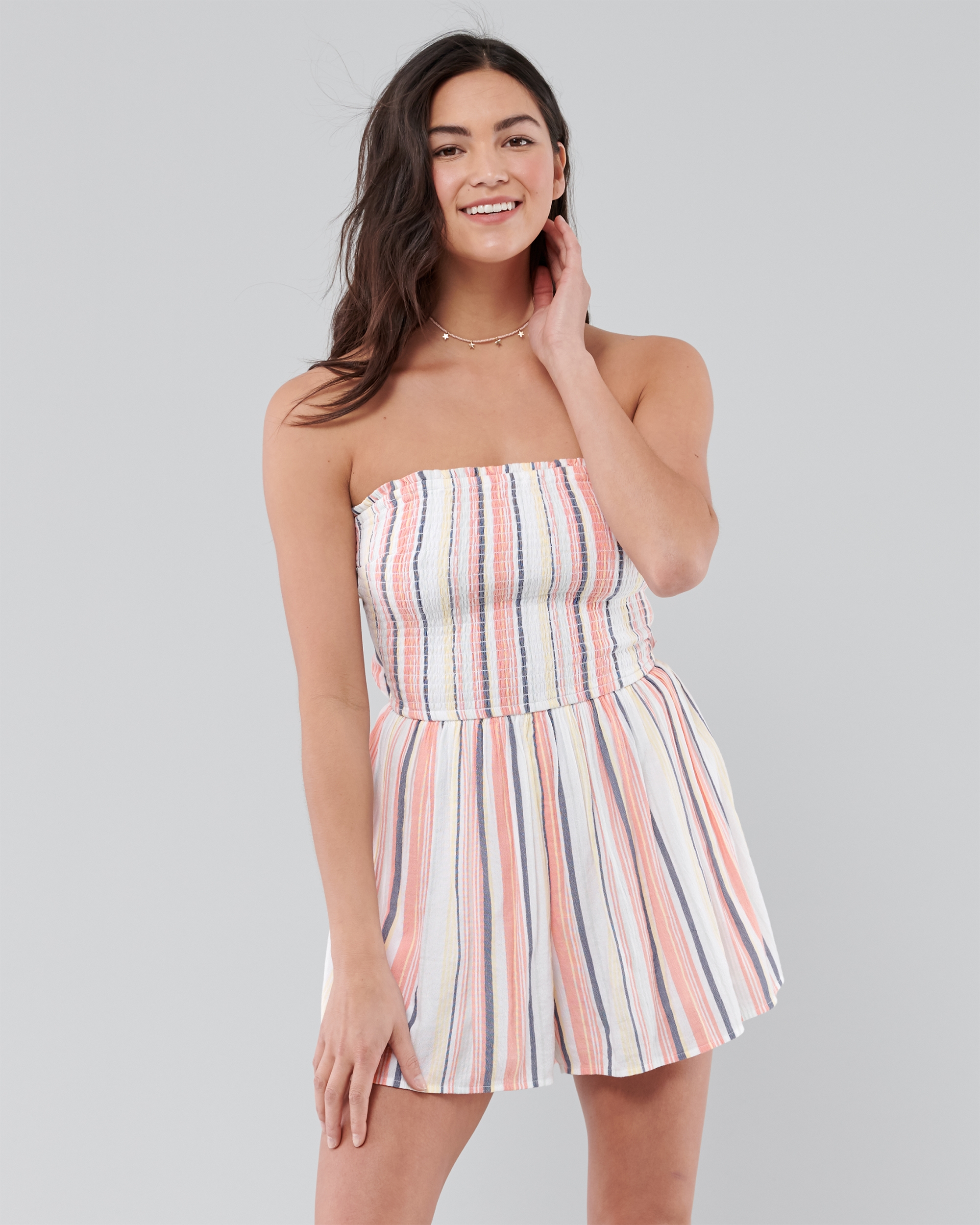 hollister strapless romper