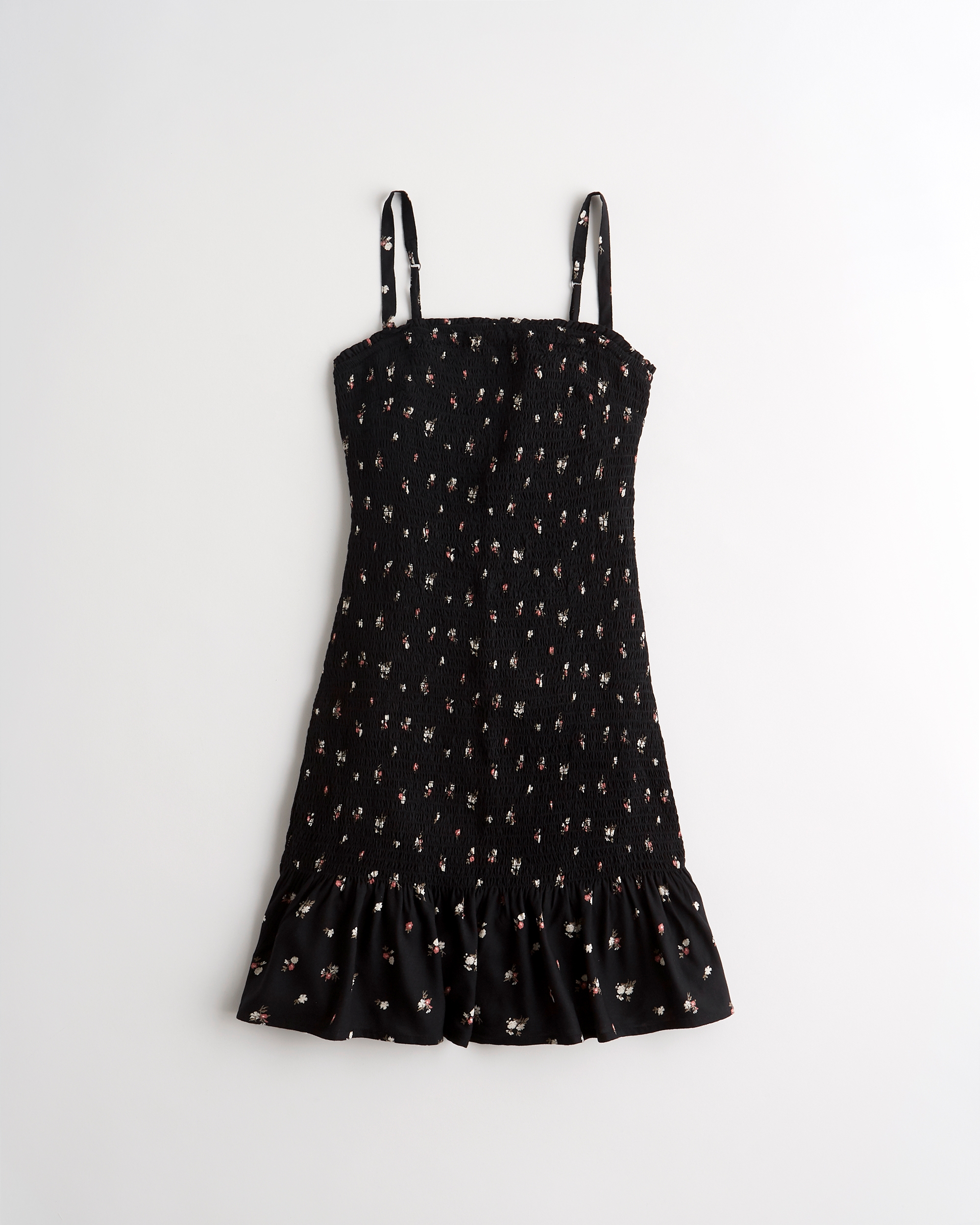 ruffle hem mini dress