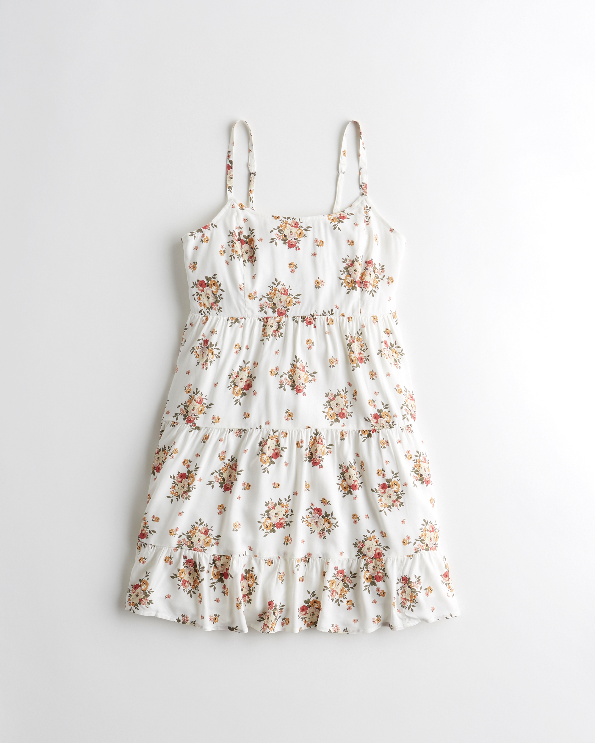 hollister white floral dress
