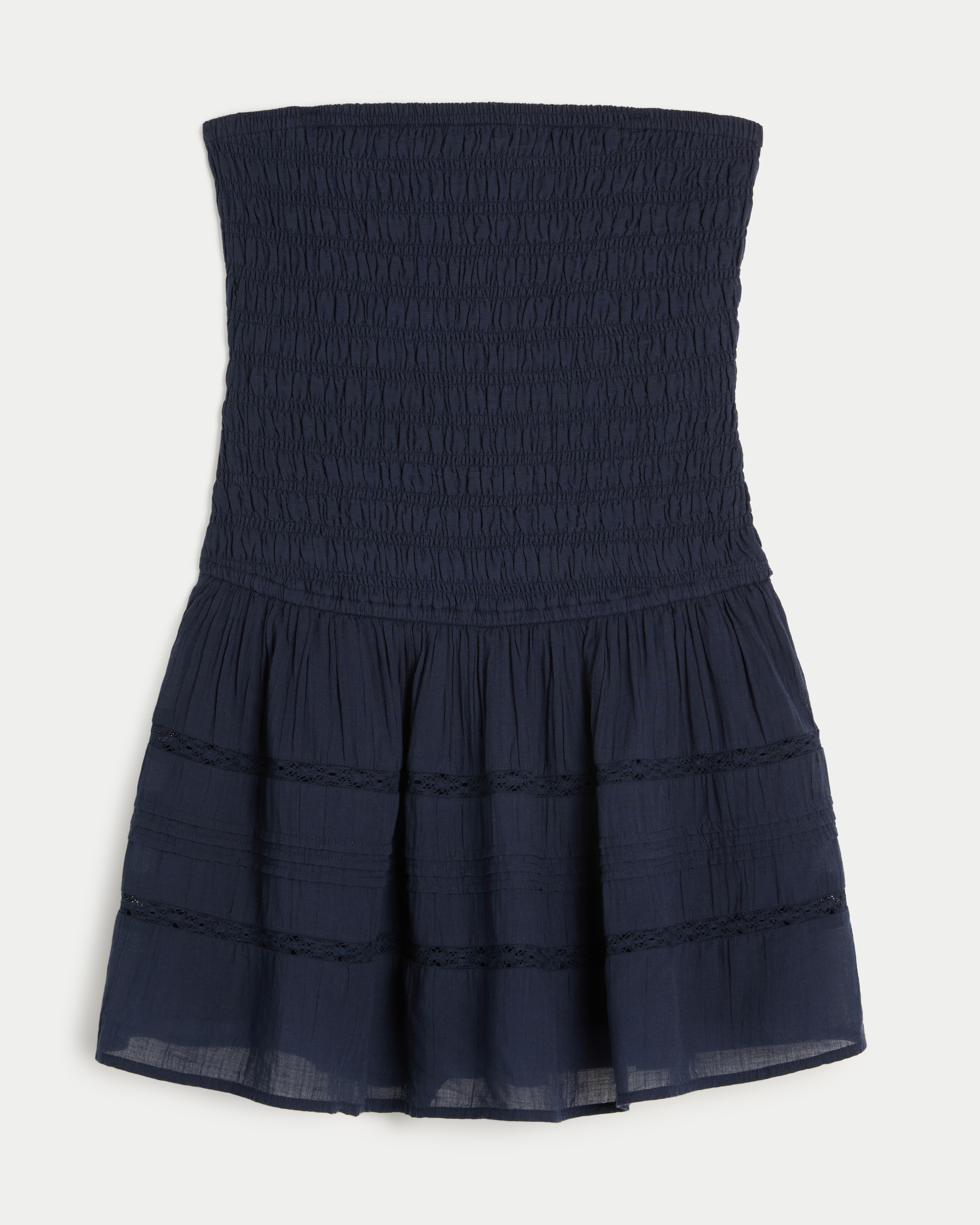 Strapless Smocked Mini Dress
