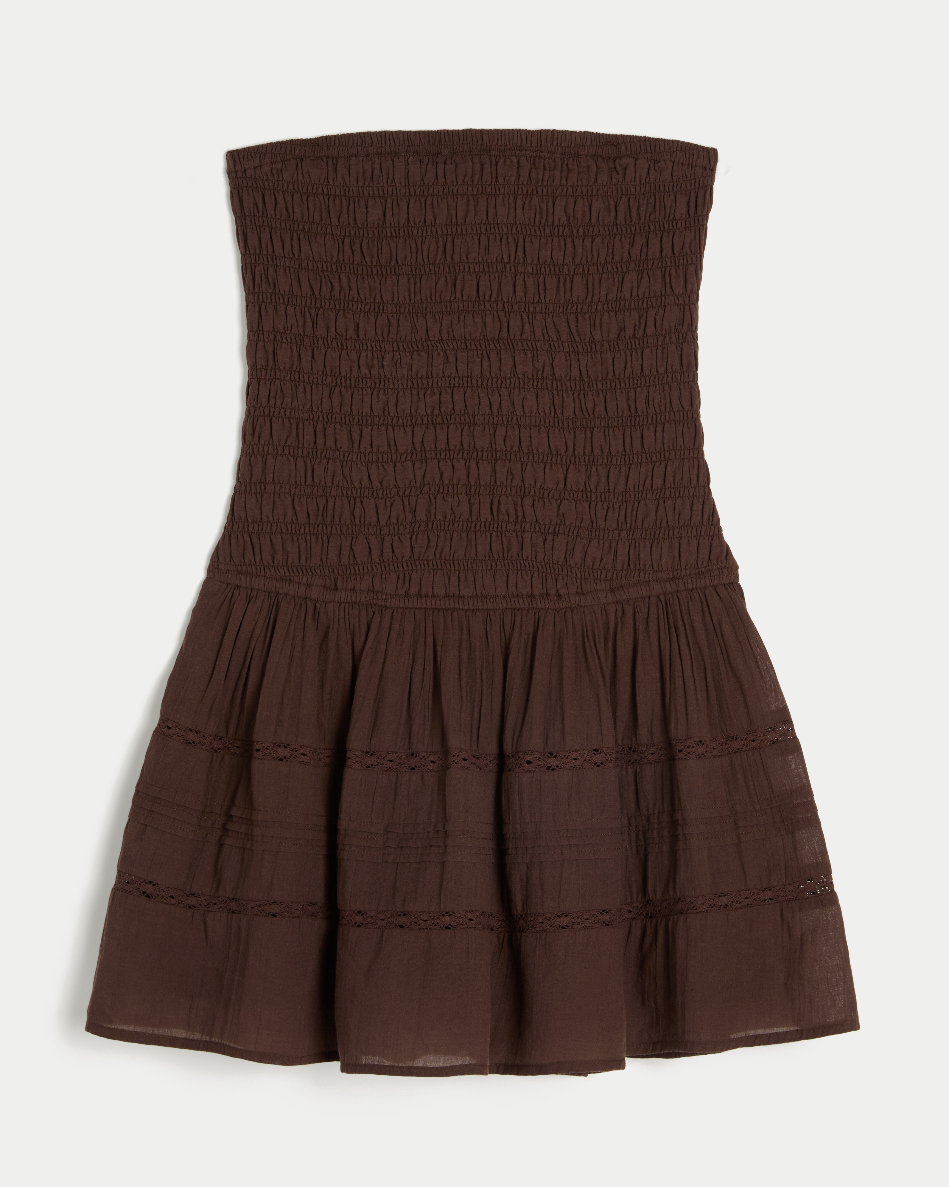 Strapless Smocked Mini Dress