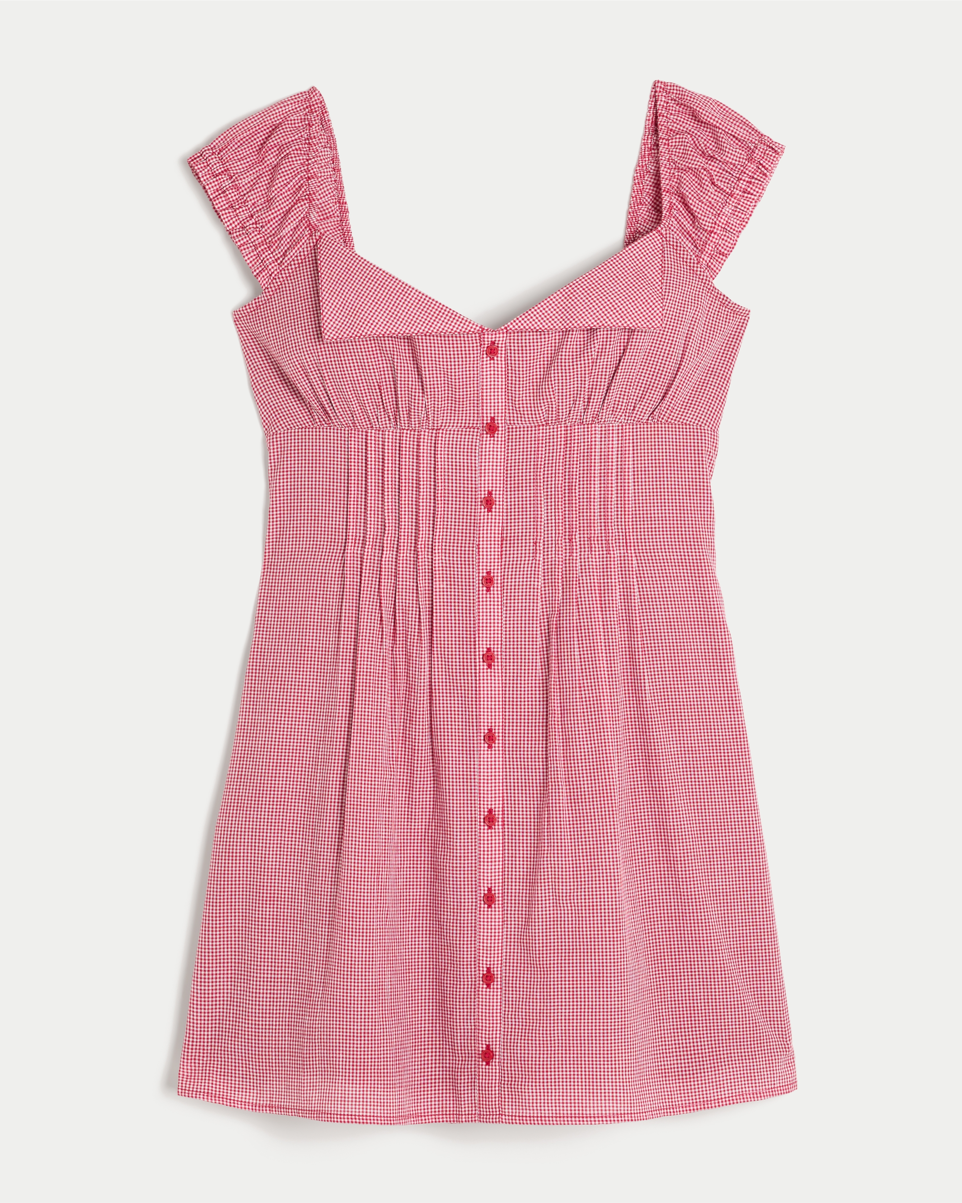 Foldover Pintuck Mini Dress