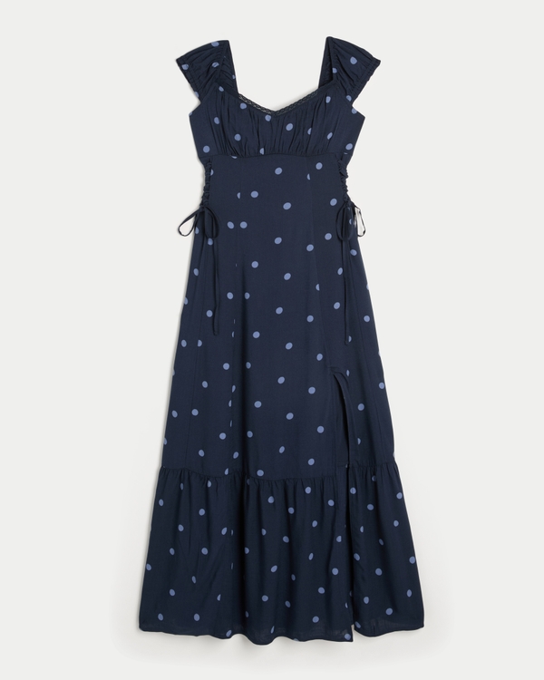 hollister blue maxi dress Women's Dresses Color:Pure Black Adjustable straps inventorytype:replenishment 3 ways to style