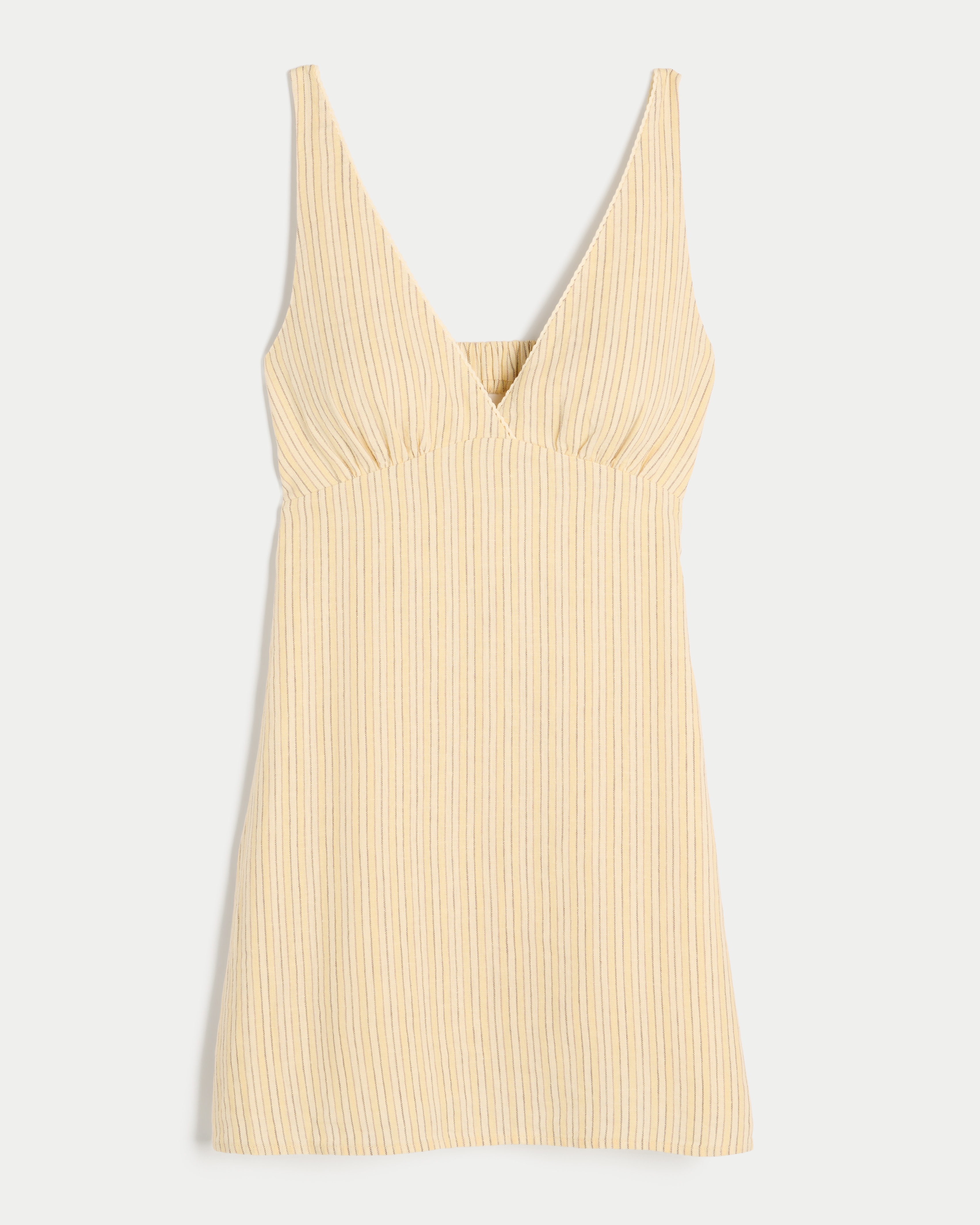 Linen-Blend A-Line Mini Dress