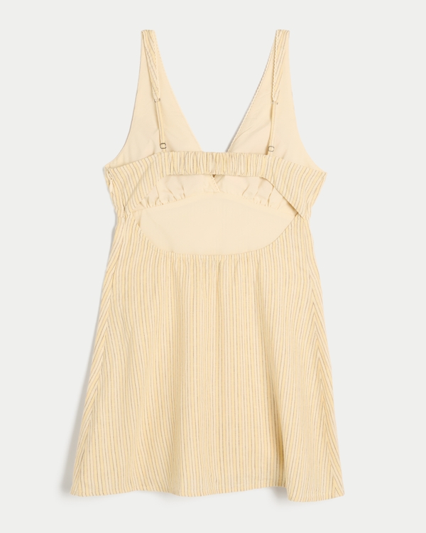 linen-cotton a-line mini dress Banana Republic Factory | NWT Linen-Cotton A-line Mini Dress in BLACK
