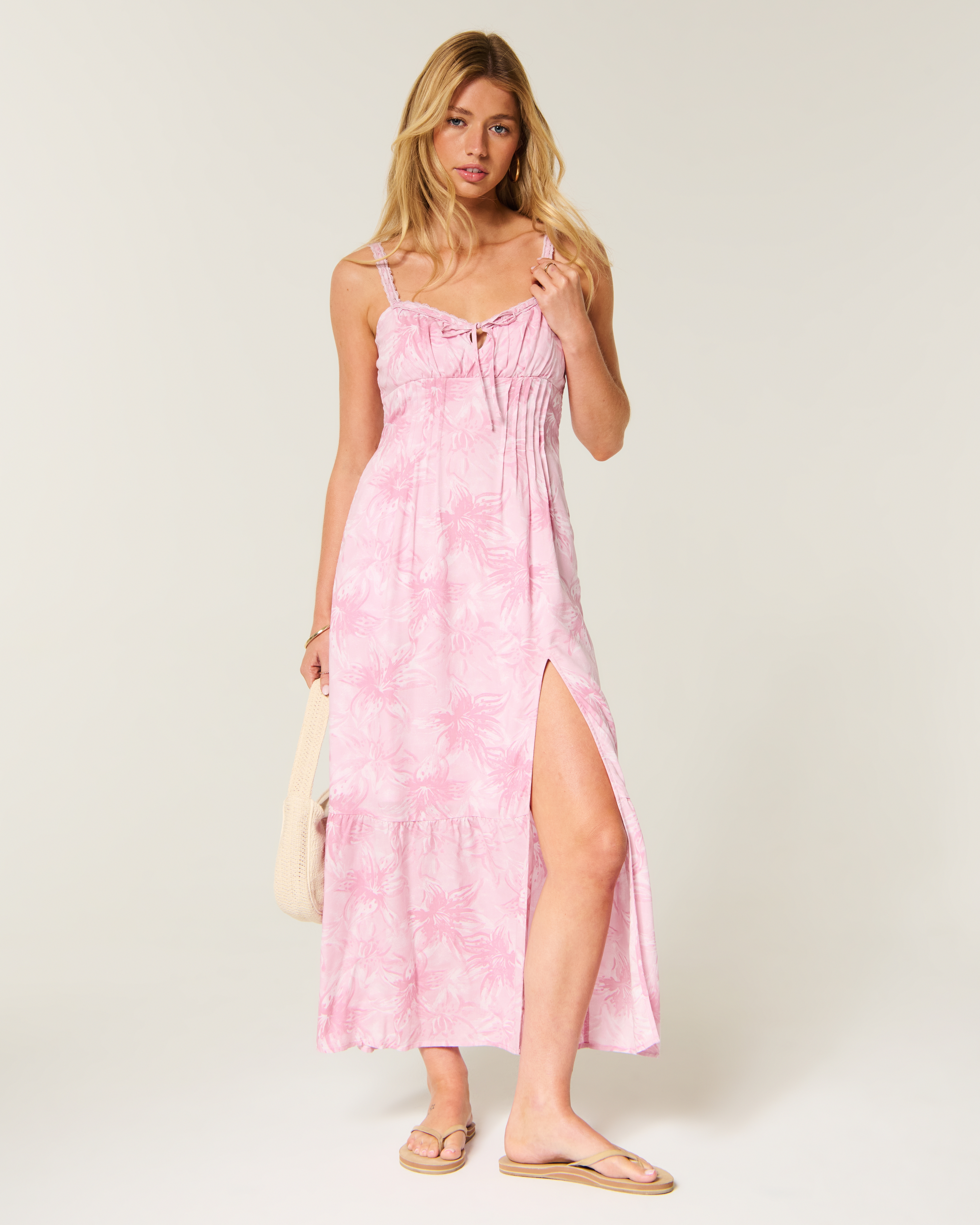 Pintuck Maxi Dress