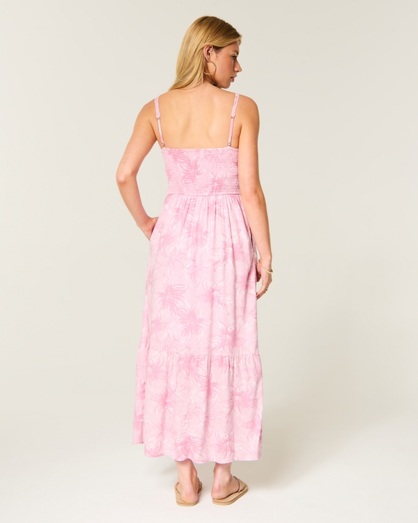 Pintuck Maxi Dress, Light Pink view 2