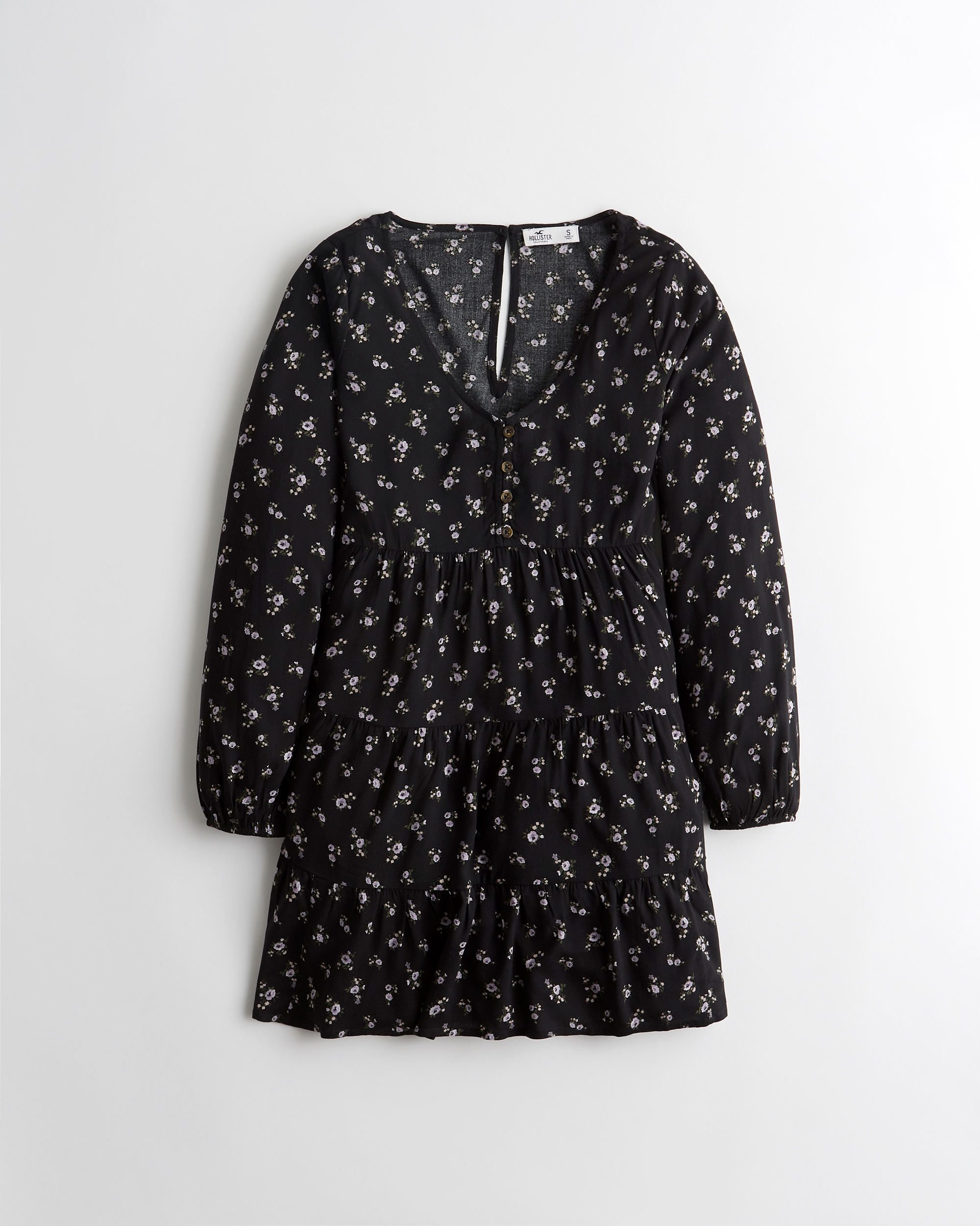 hollister black floral dress