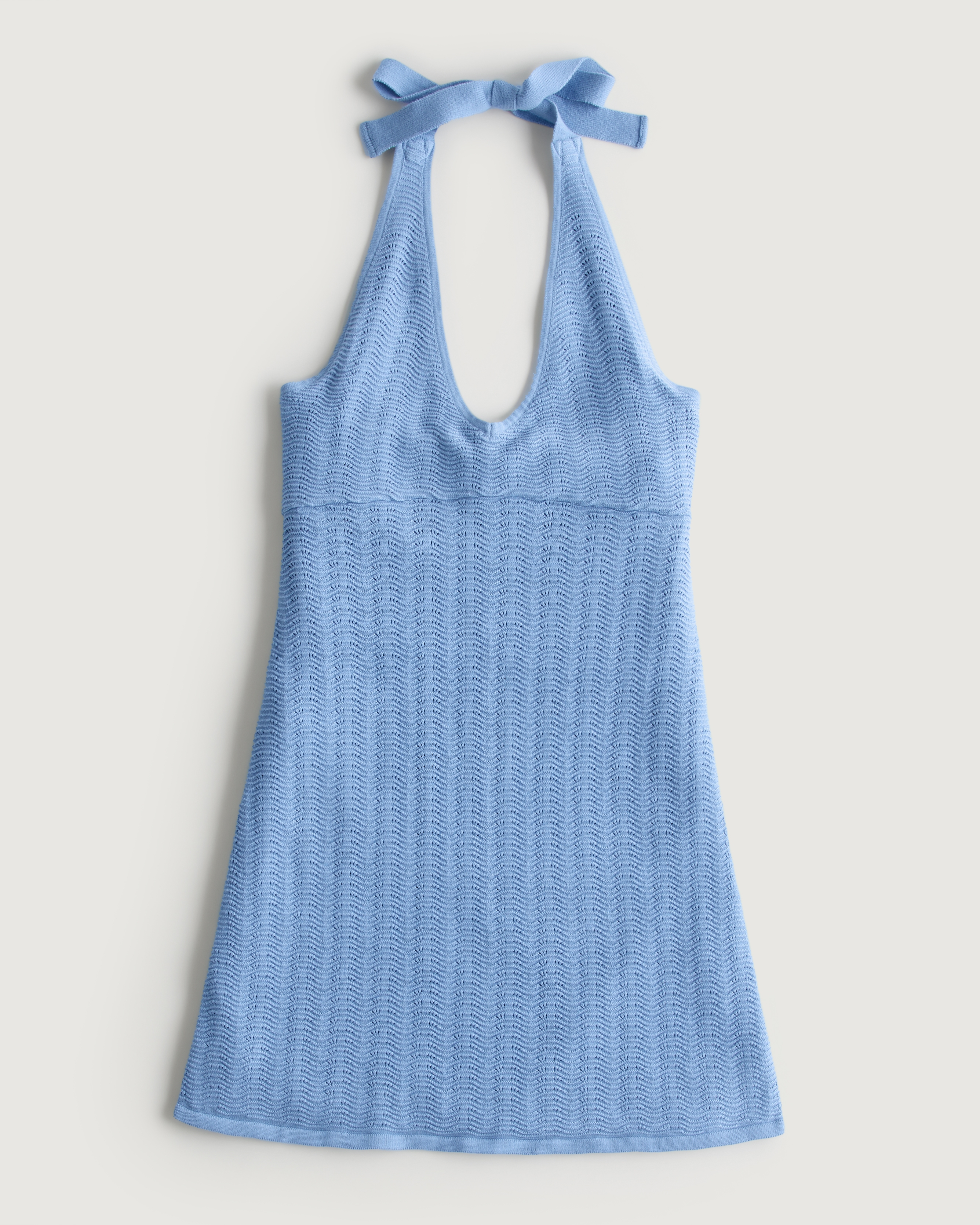 Crochet Halter Mini Dress