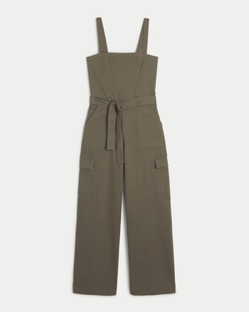 Women s Twill Cargo Jumpsuit Women s Clearance HollisterCo