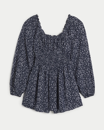 Women's Hollister Saidie LongSleeve Romper Women's Sale