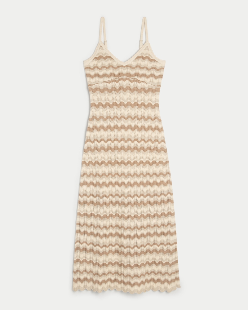 Women's Crochet-Style Midi Dress | Women's Dresses & Rompers | HollisterCo.com