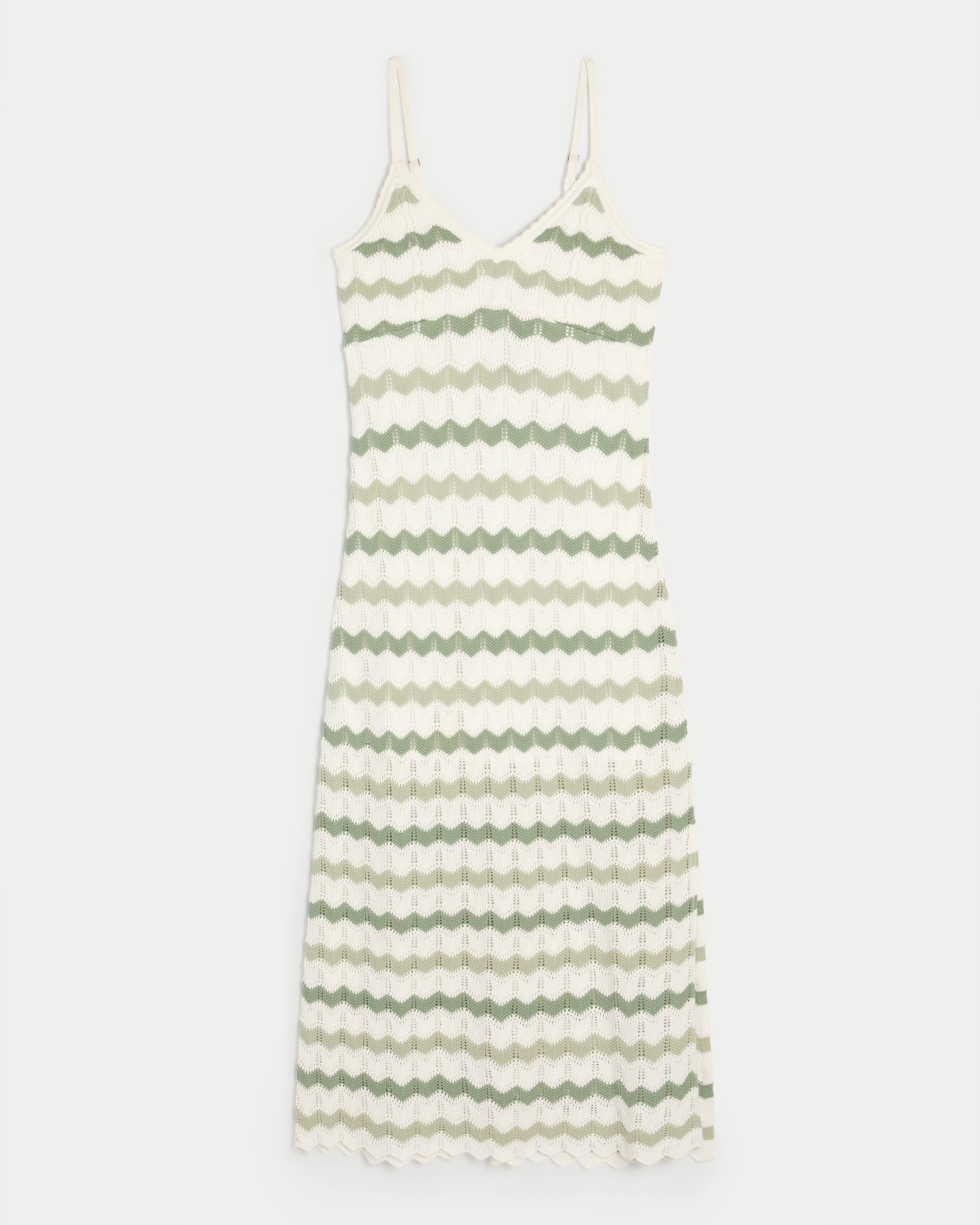 Crochet-Style Midi Dress