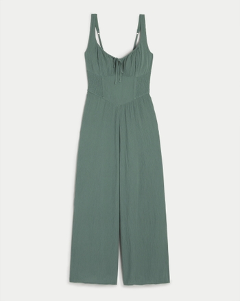 Women's Hollister Sofia Side-Smocked Jumpsuit | Women's Clearance ...