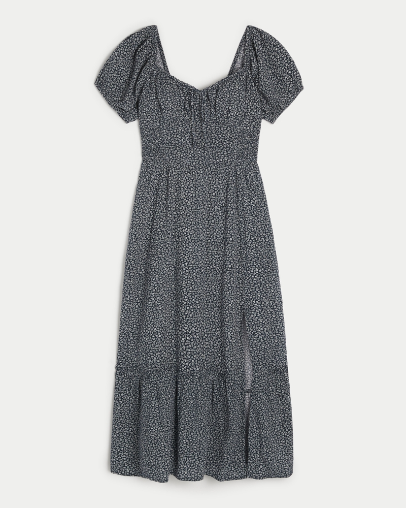 Women's Hollister Sofia Side-Smocked Midi Dress | Women's Dresses ...