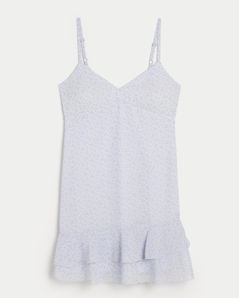 Ruffle Chiffon Mini Dress
