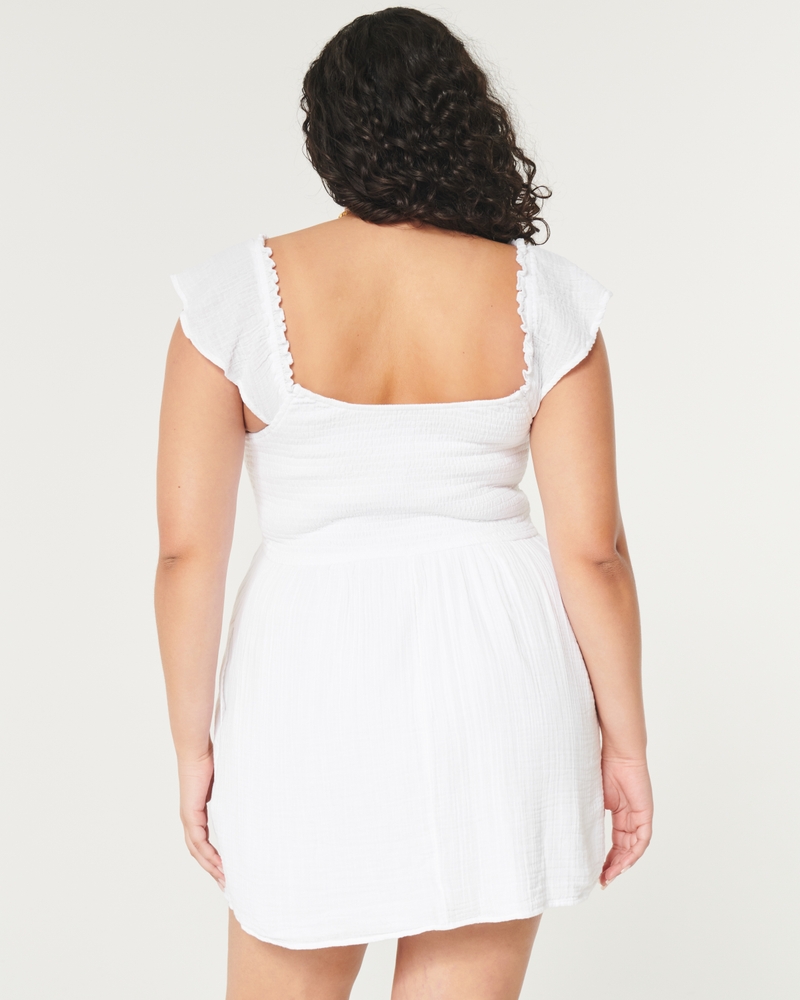 Hollister | Flutter Sleeve Smocked Skort Dress Hollister | Flutter Sleeve Smocked Skort Dress