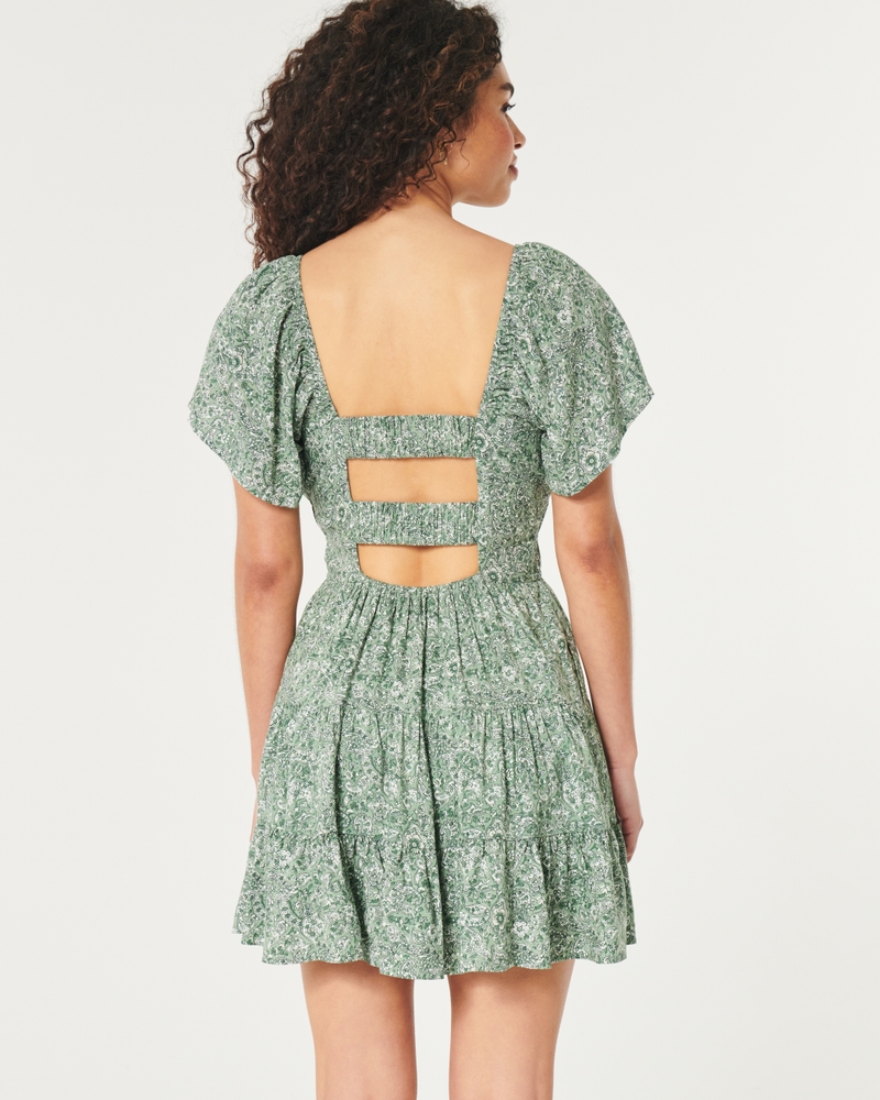 Open Back Channeled Skort Dress