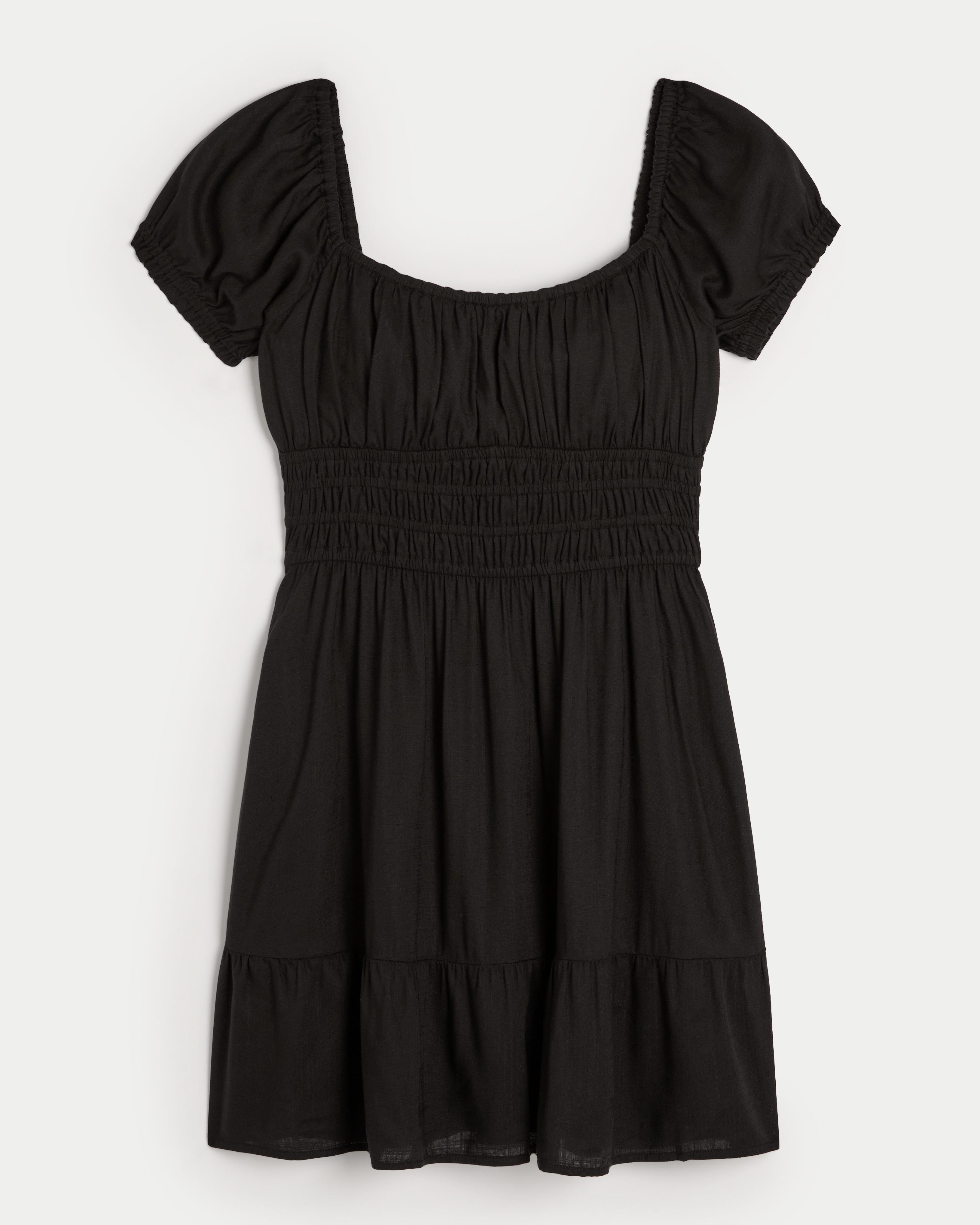 Channeled Waist Mini Dress