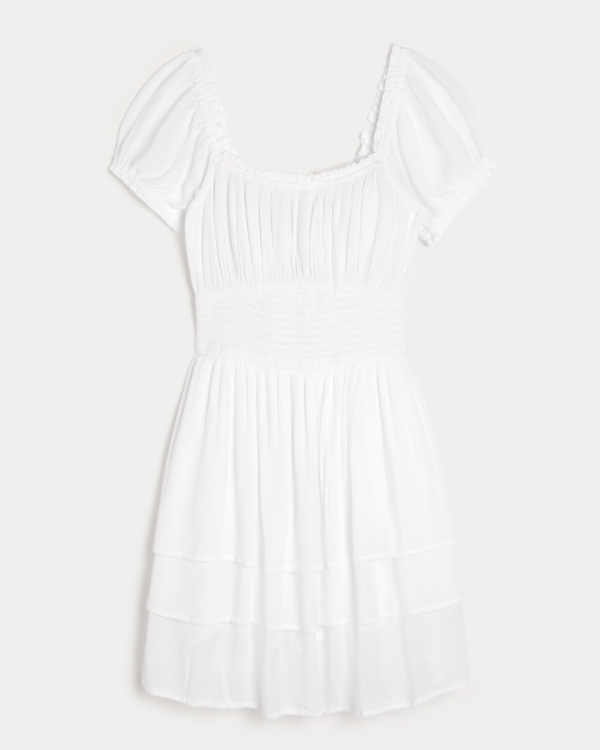 Hollister Saidie Triple-Tier Skort Dress, White