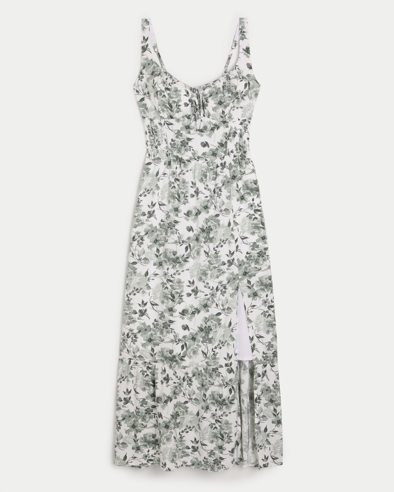 Women s Hollister Sofia Side Smocked Maxi Dress Women s Clearance HollisterCo