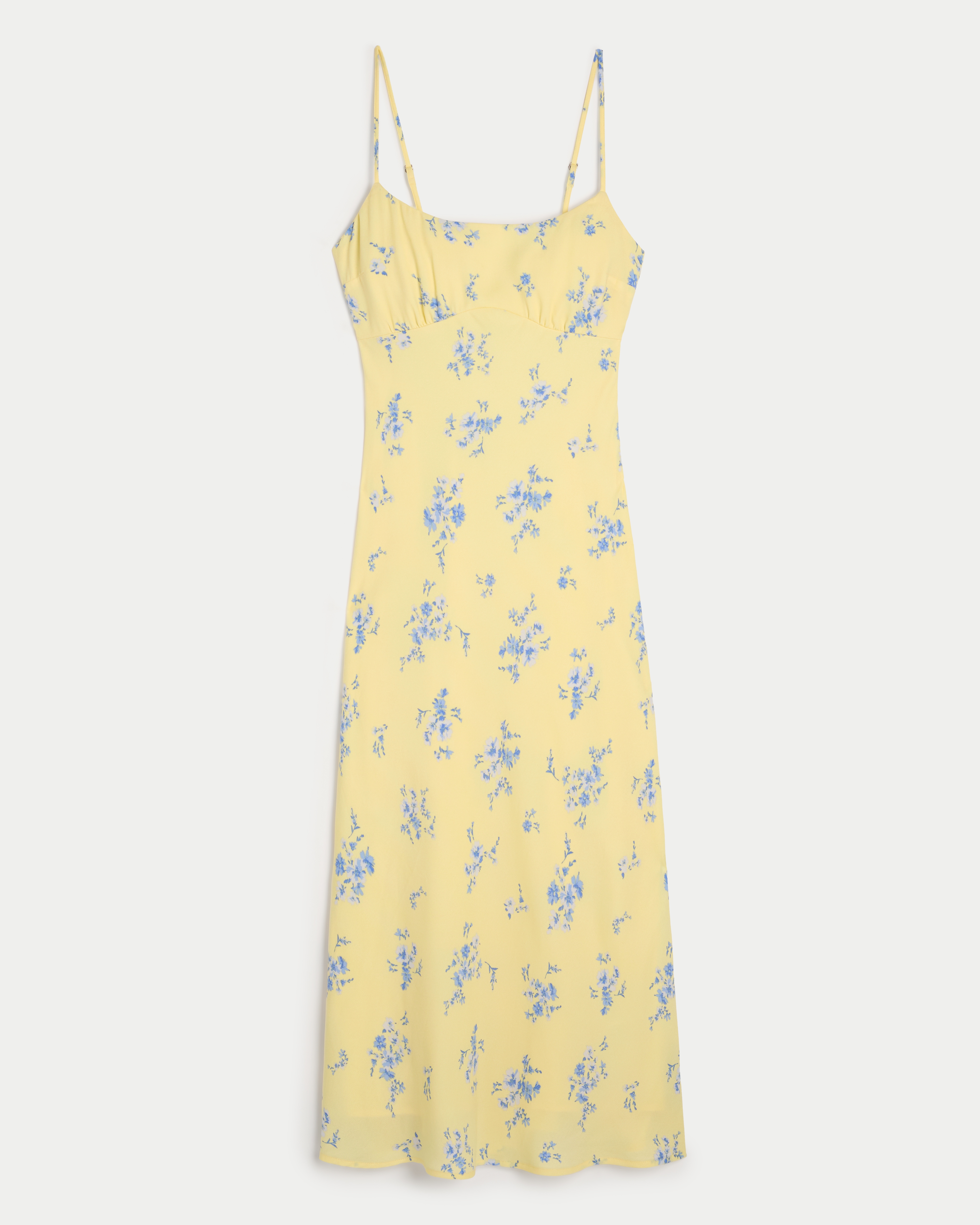 Crepe Open Back Midi Slip Dress