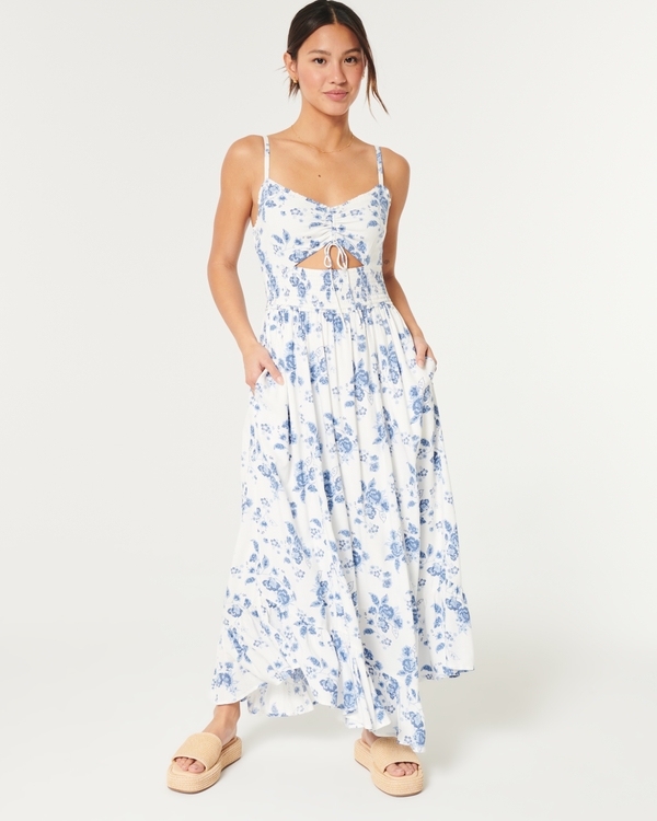 Hollister white floral store dress