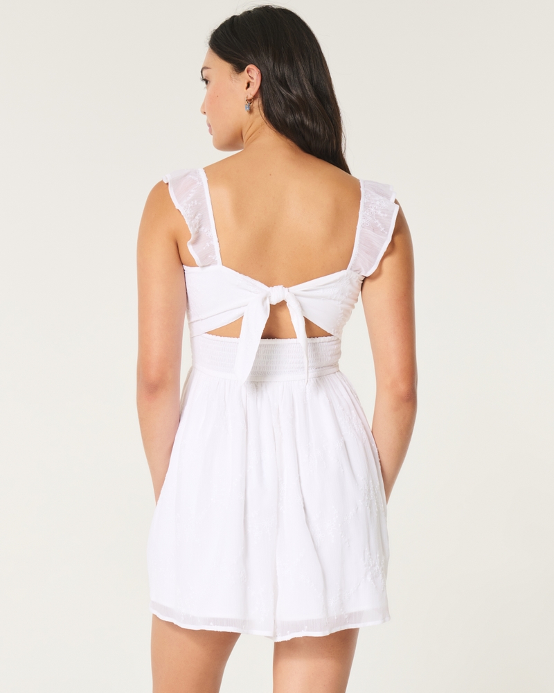 Hollister Saidie Chiffon Flutter Sleeve Mini Dress