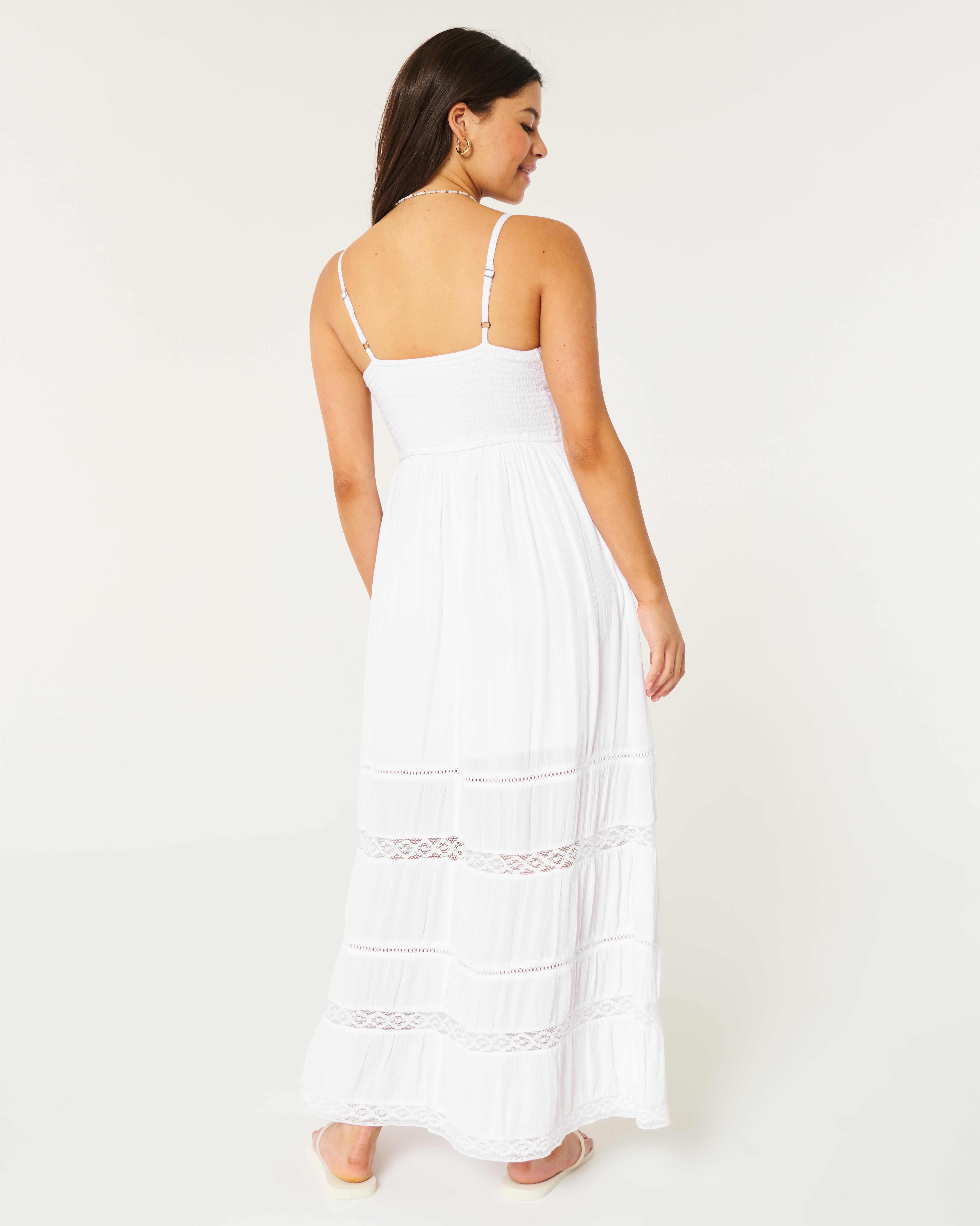 Women s Lace Maxi Dress in White Size XXL PETITE from Hollister