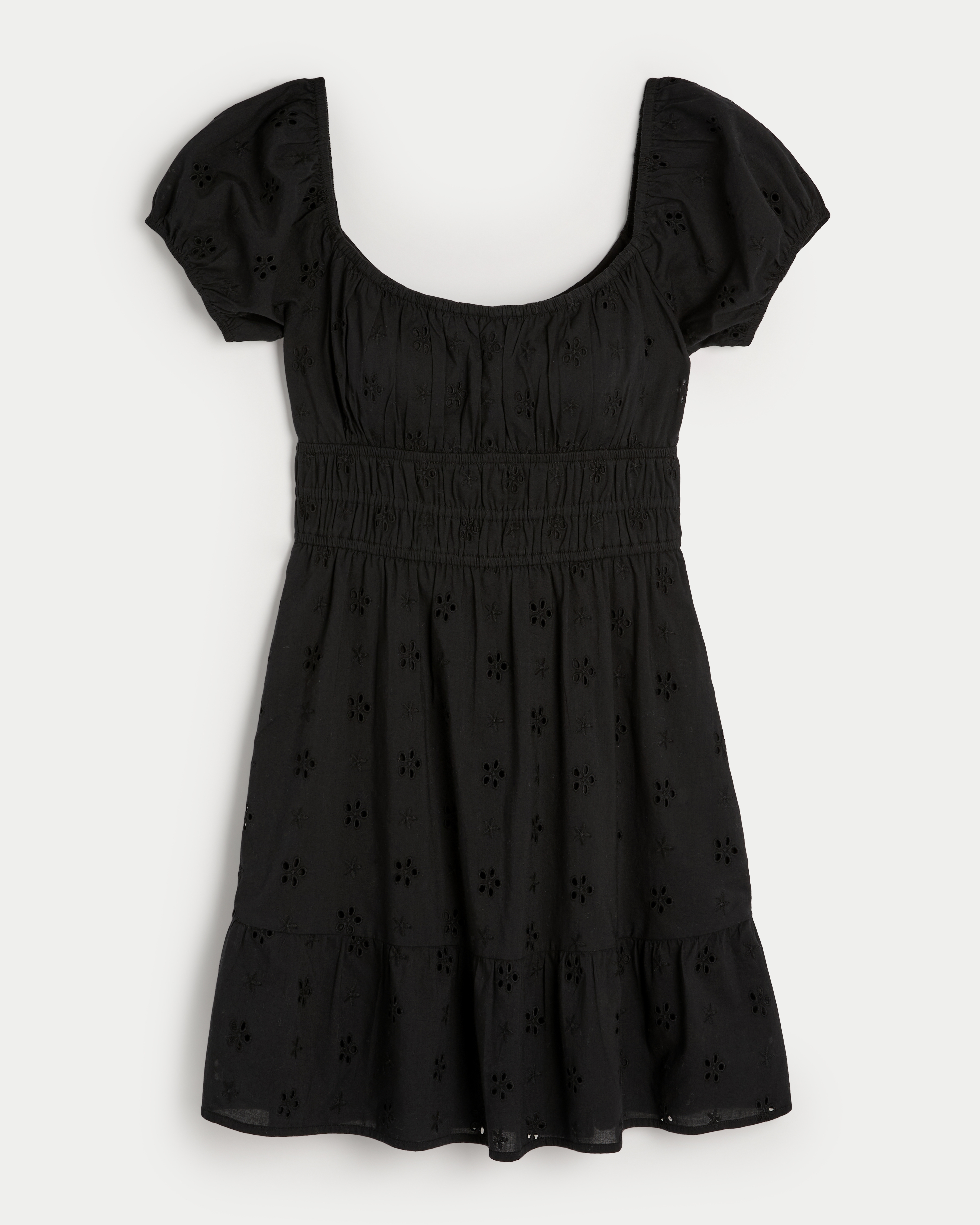 Women's Short-Sleeve Channeled Waist Mini Dress | Women's Clearance |  HollisterCo.com