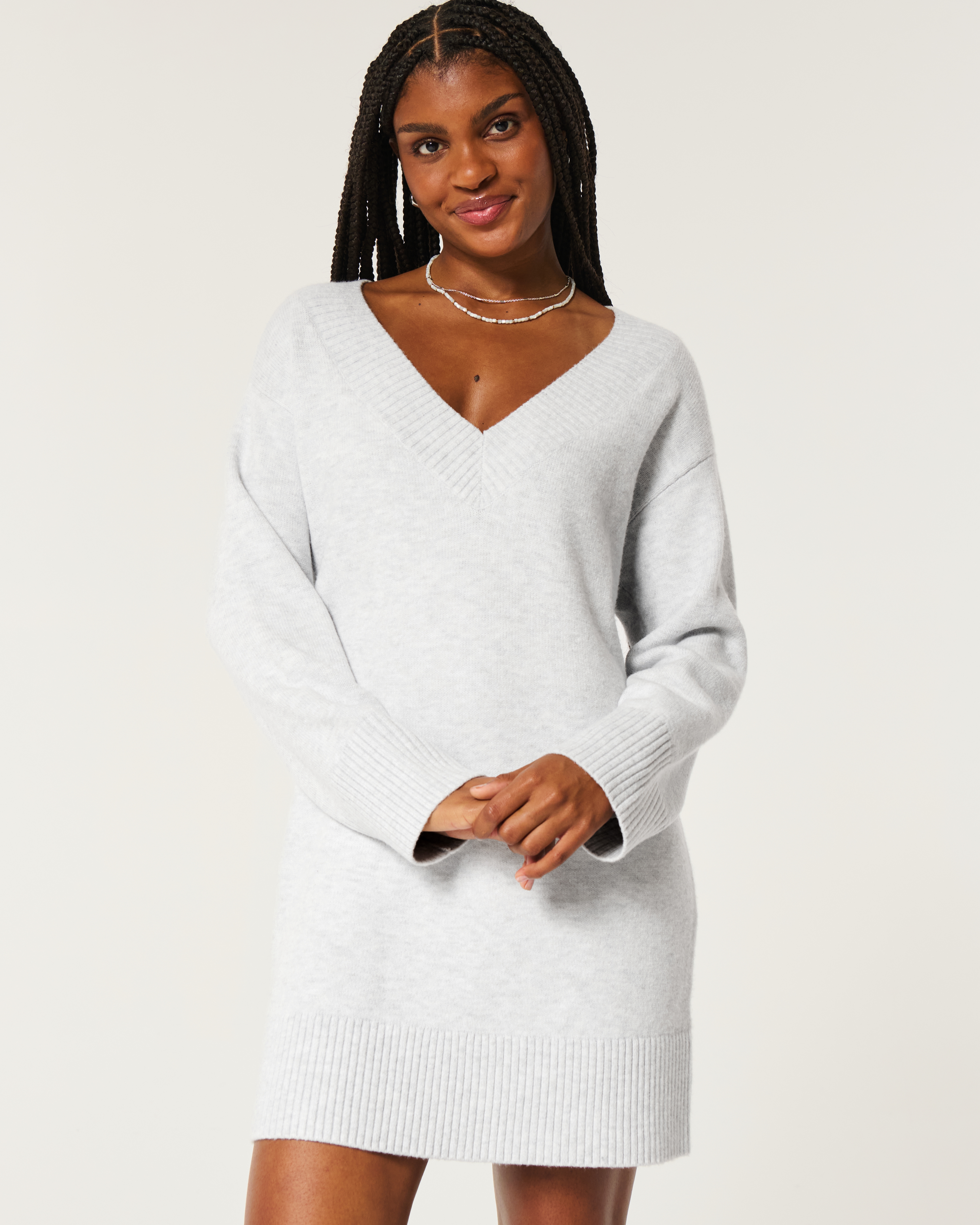 Hollister ribbed sweater dress hotsell