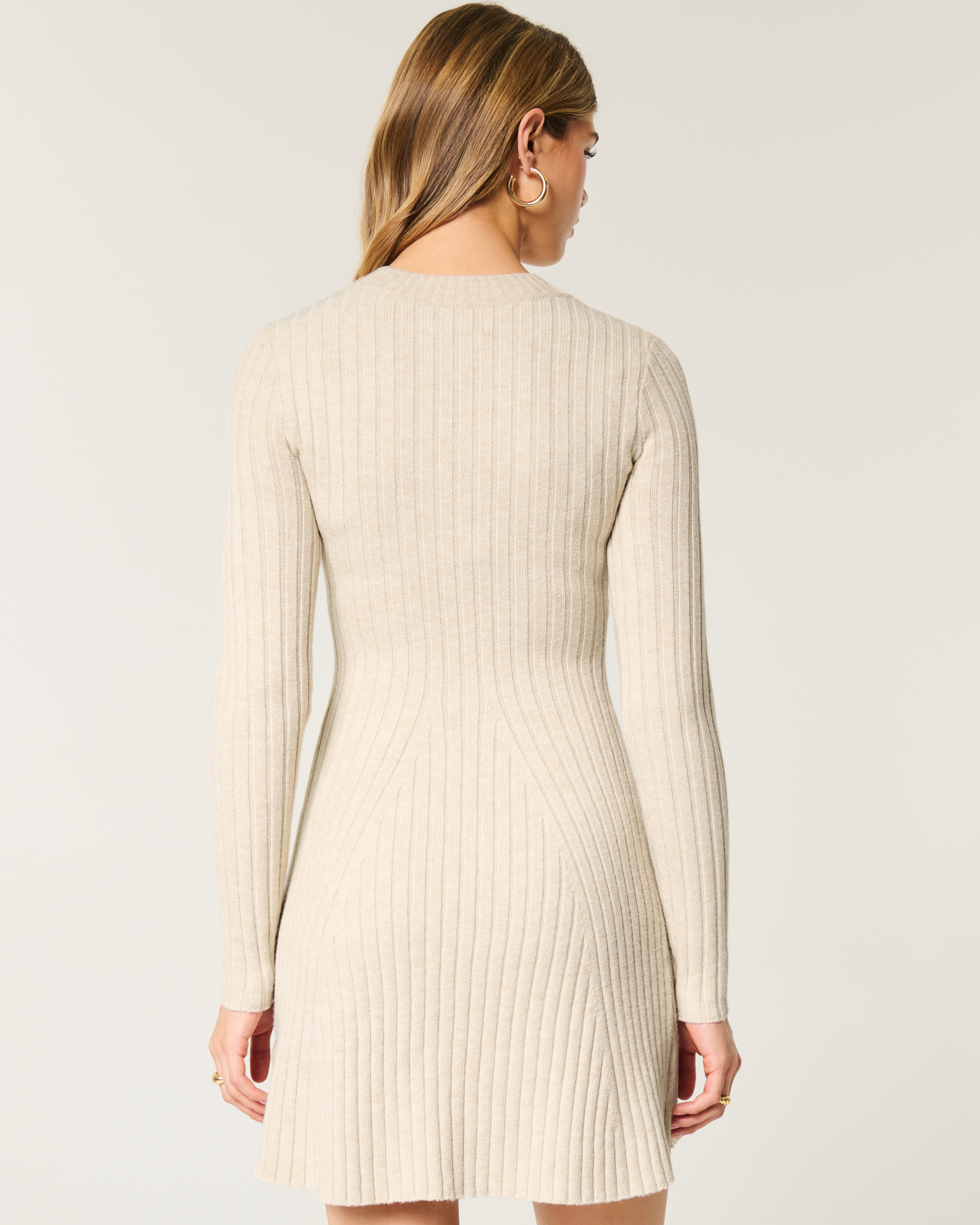 ワンピース  Jeans Ribbed Mini Sweater Dress Women's Ribbed Skater Mini Sweater Dress | Women's Clearance