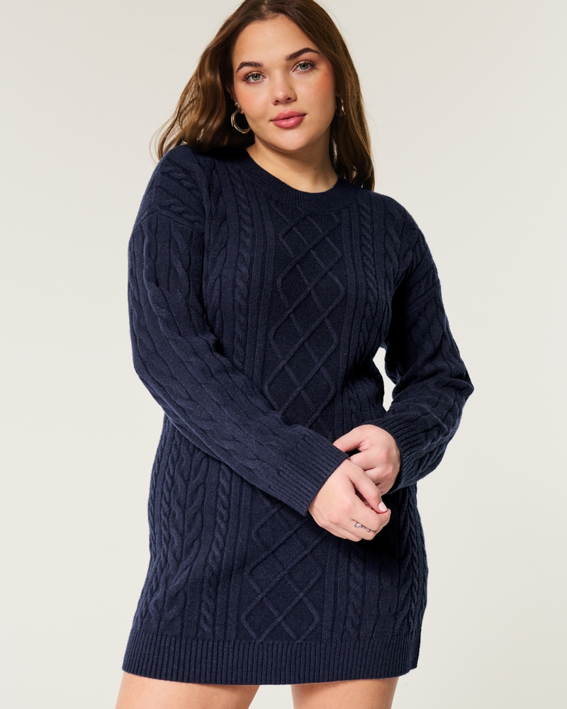 Women's Cozy Cable-Knit Sweater Dress | Women's Clearance | HollisterCo.com
