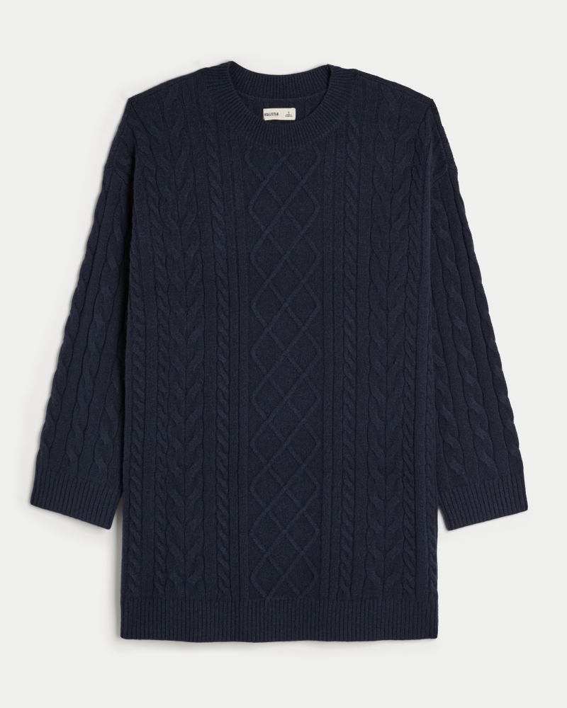 Cozy Cable-Knit Sweater Dress