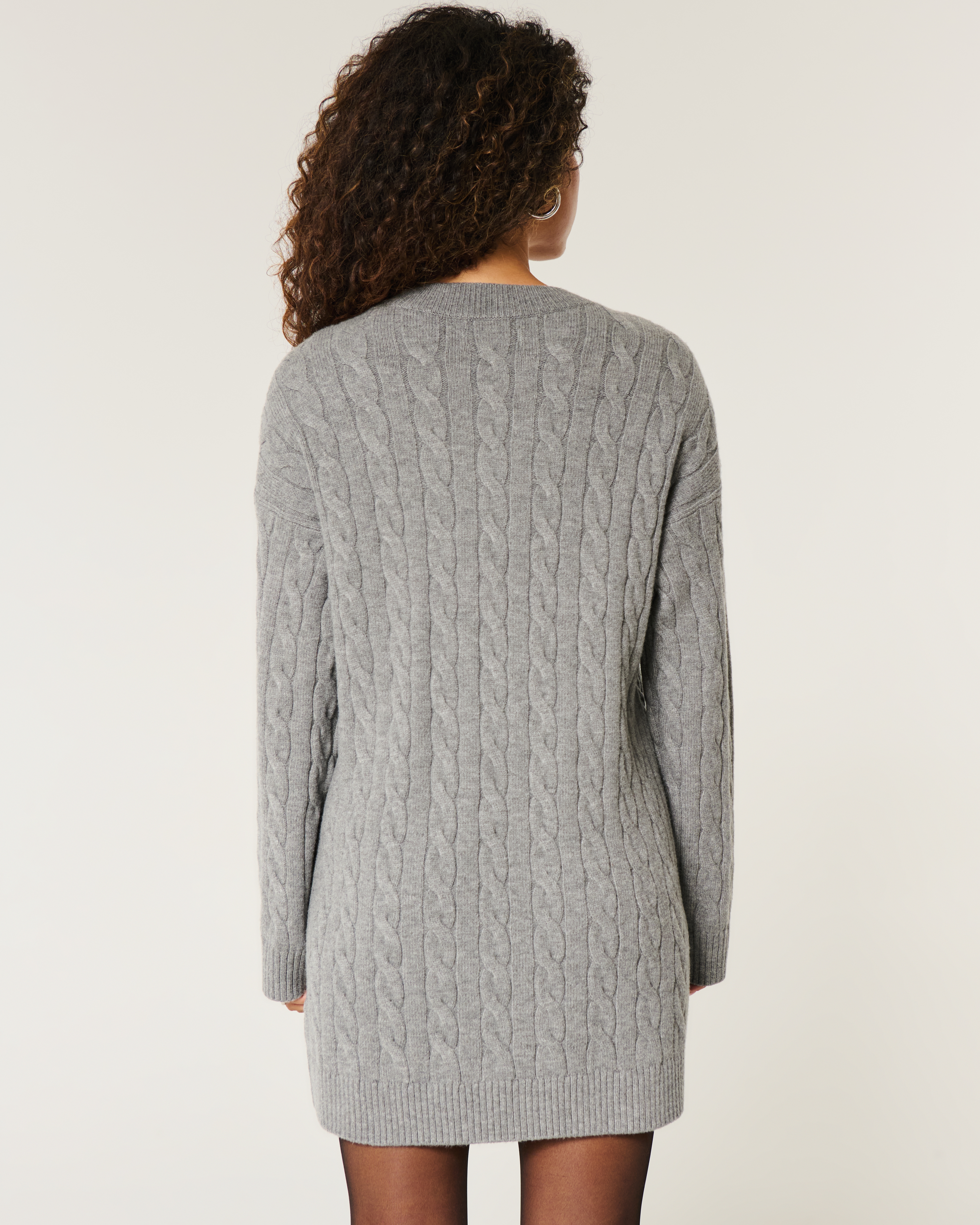 [ JEANS] Cable Sweater Dress ☆送料込☆ Women's Oversized Cable-Knit Crew Sweater Dress | Women's