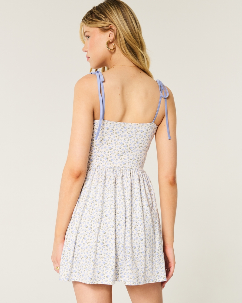 Drop-Waist Knit Mini Dress