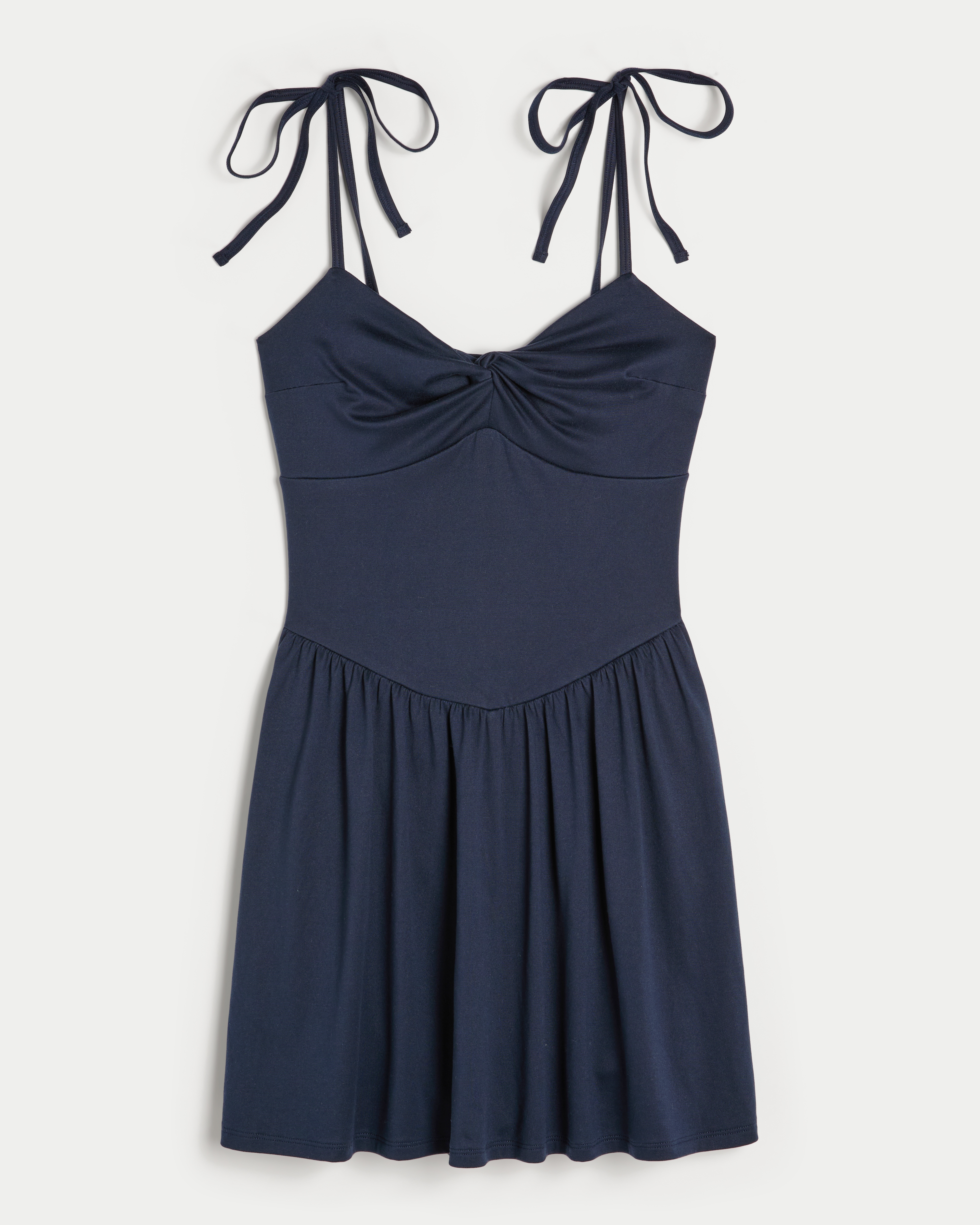 Drop-Waist Knit Mini Dress