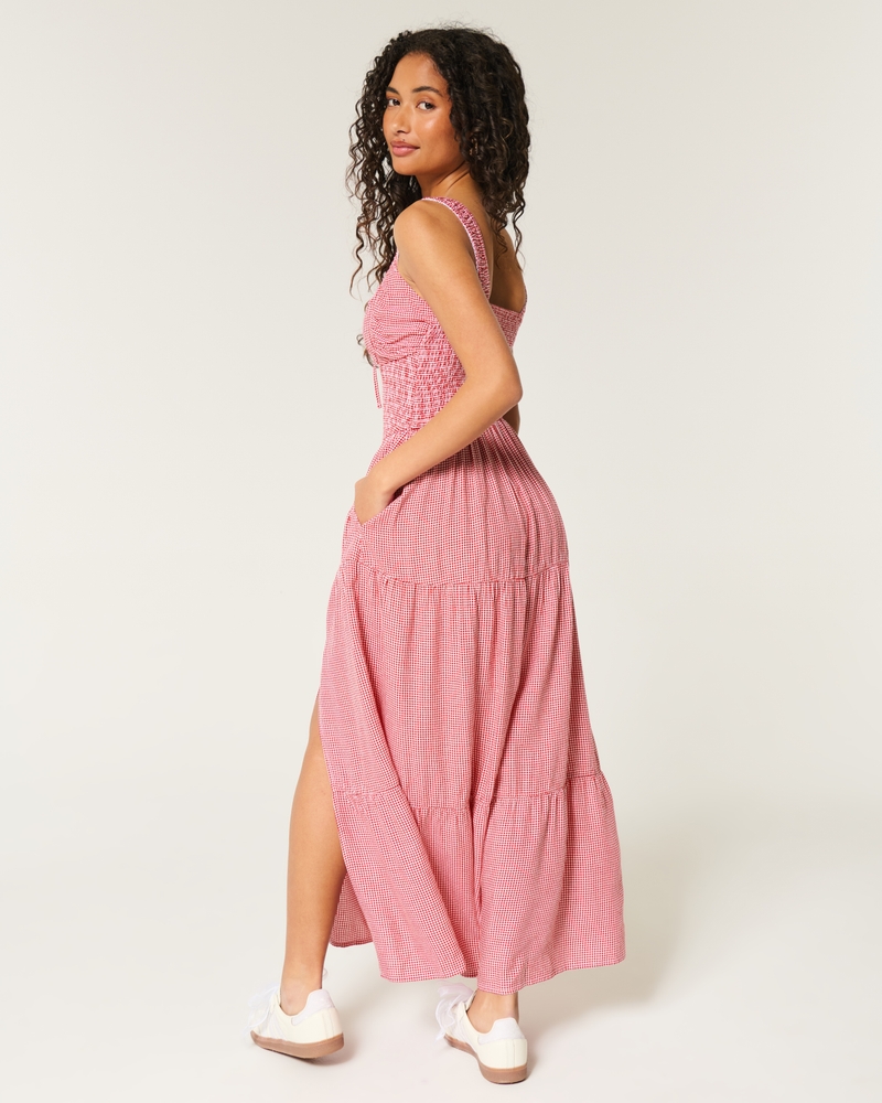 Hollister Sofia Side-Smocked Maxi Dress