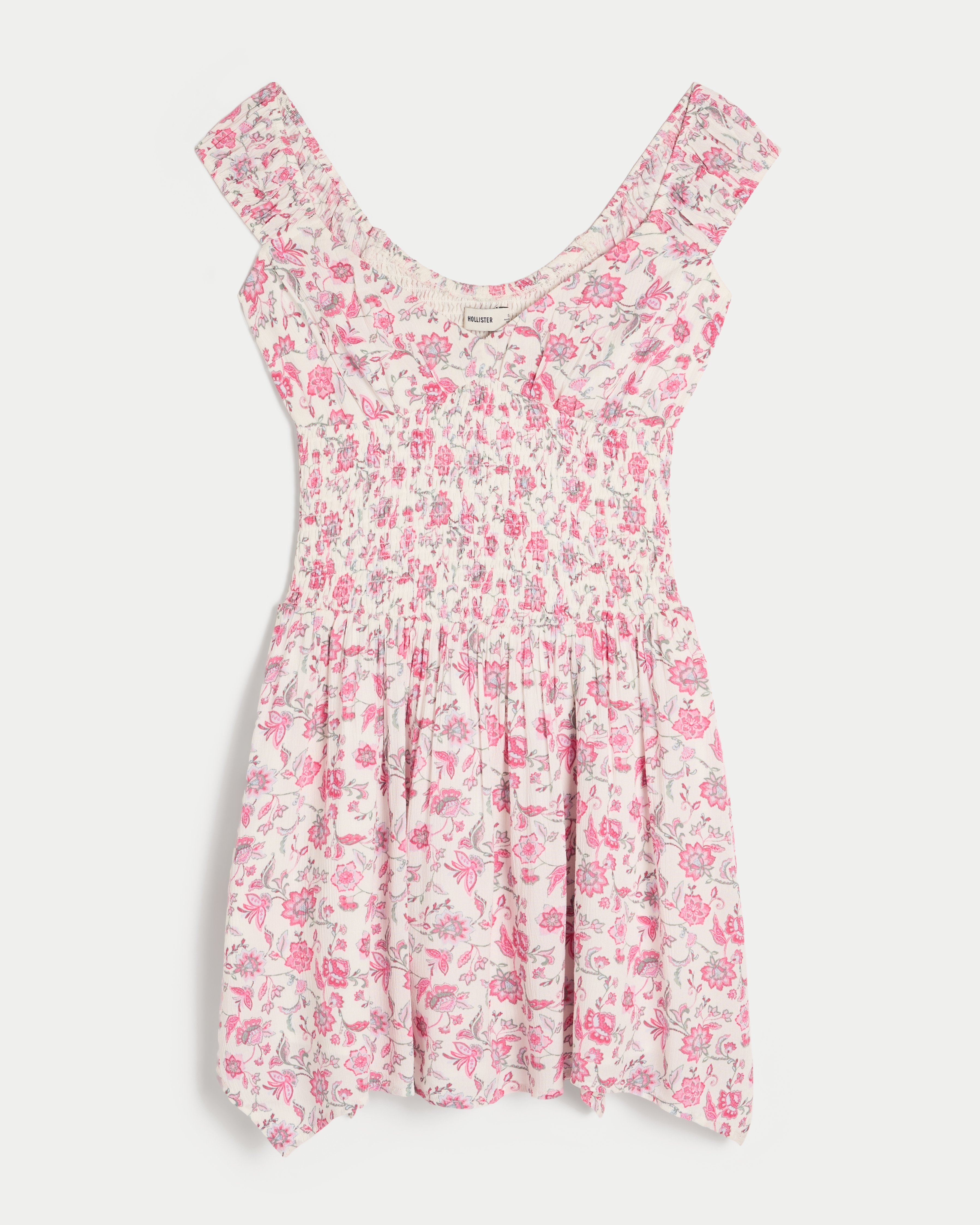 Off-the-Shoulder Asymmetrical Hem Mini Dress