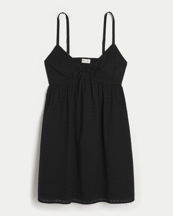 Women's Babydoll Mini Dress in Black Size XXS TALL from Hollister