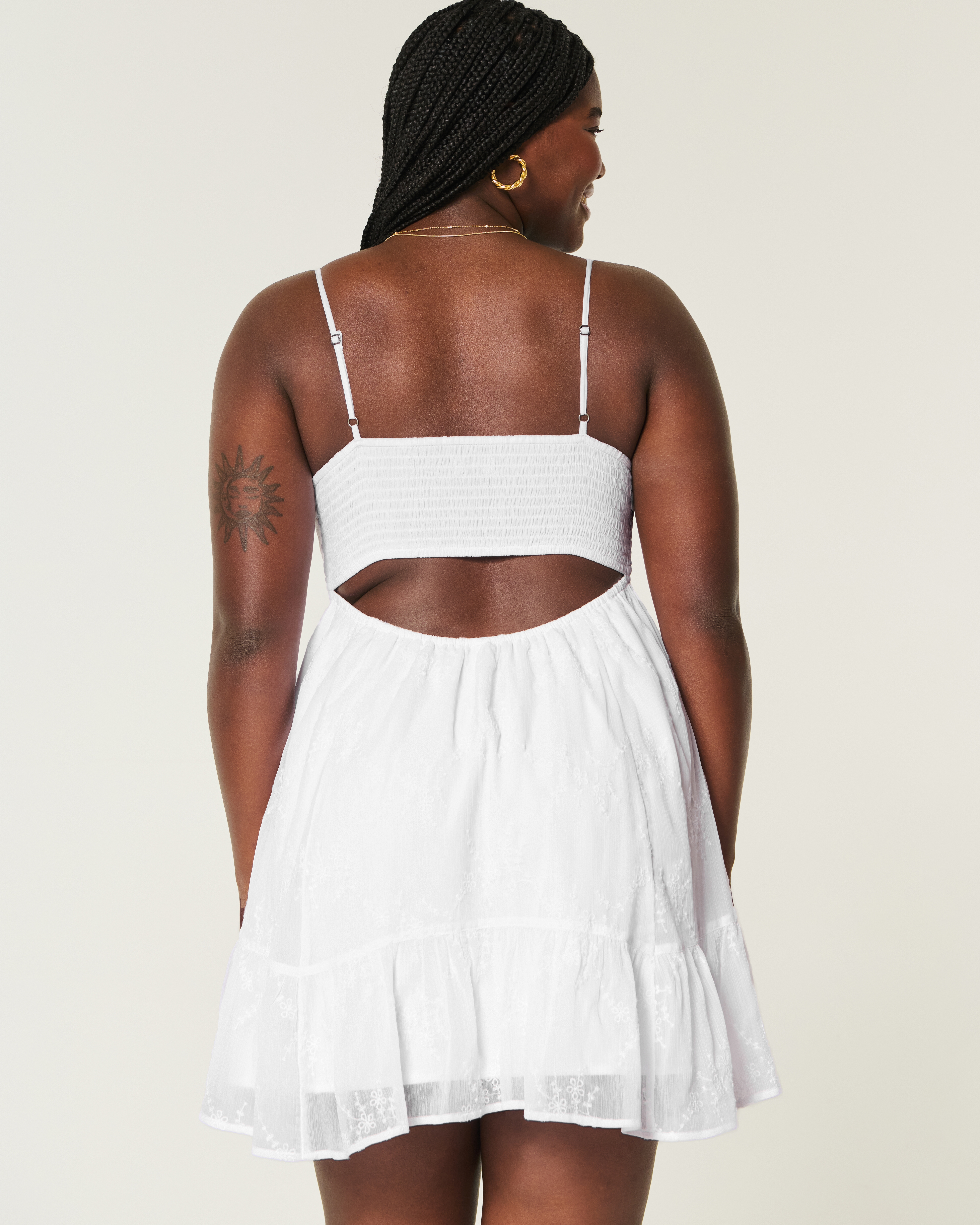 Hollister Asymmetrical Hem Chiffon Mini Dress | Arden Fair