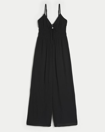 Katy, Jumpsuit with front tie up corset