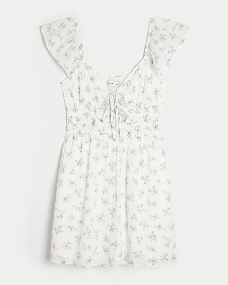 Women's Flutter Sleeve Double-Tie Skort Dress Women's Sale