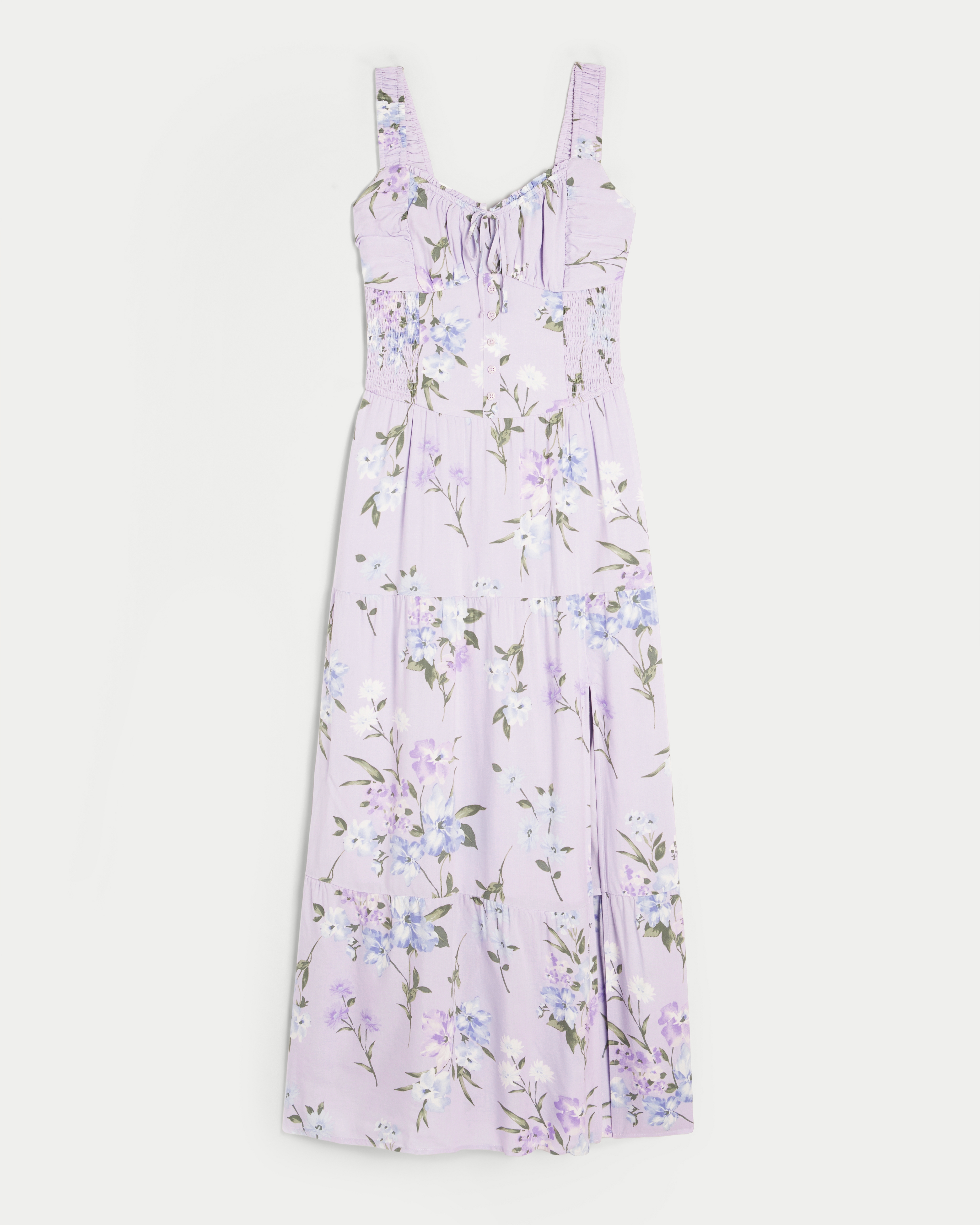 Hollister Sofia Side-Smocked Maxi Dress