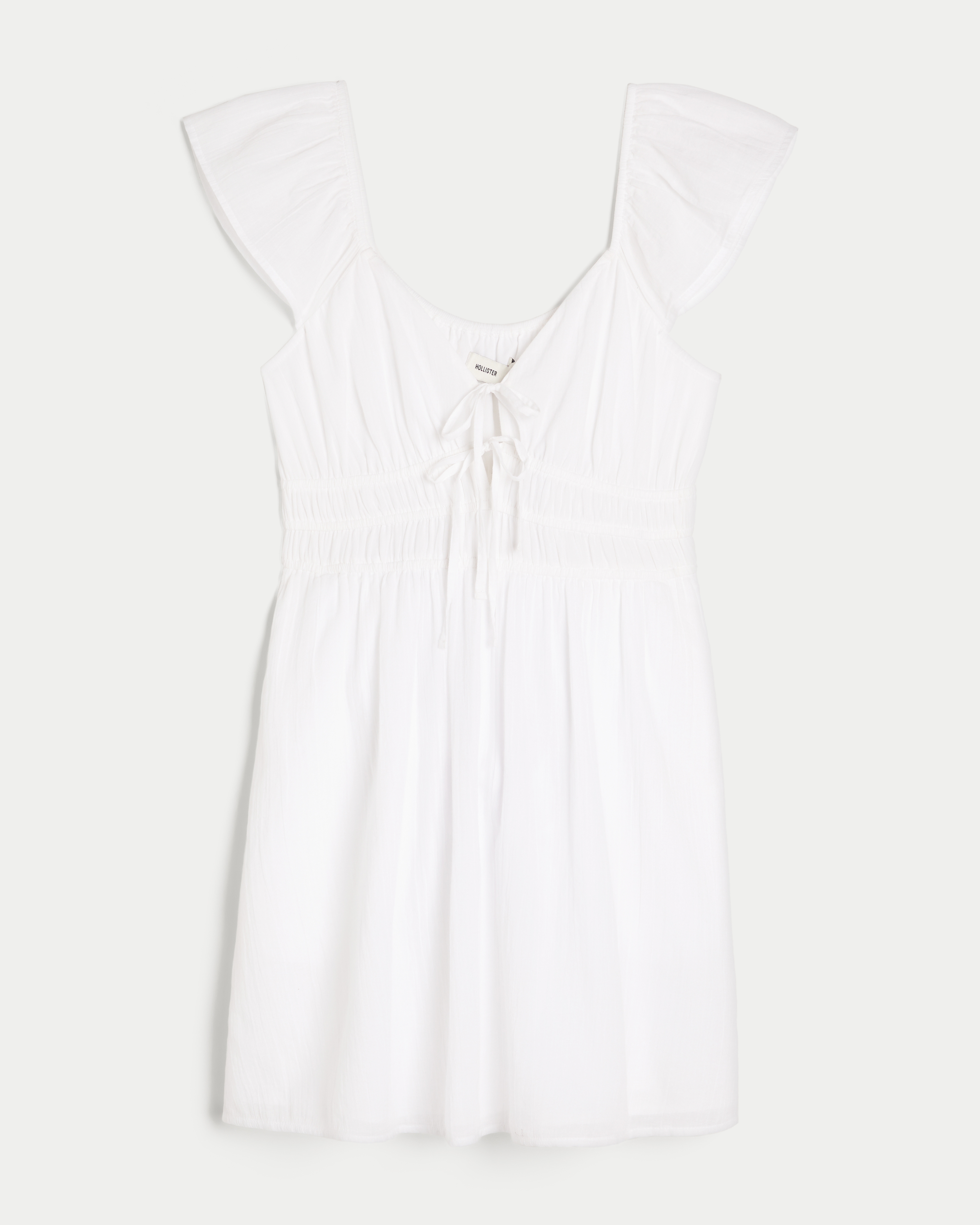 Flutter Sleeve Double-Tie Skort Dress