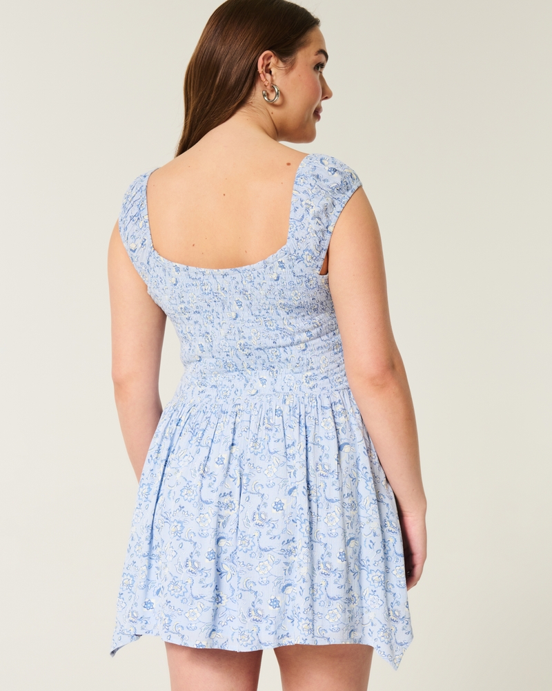 Off-the-Shoulder Asymmetrical Hem Mini Dress