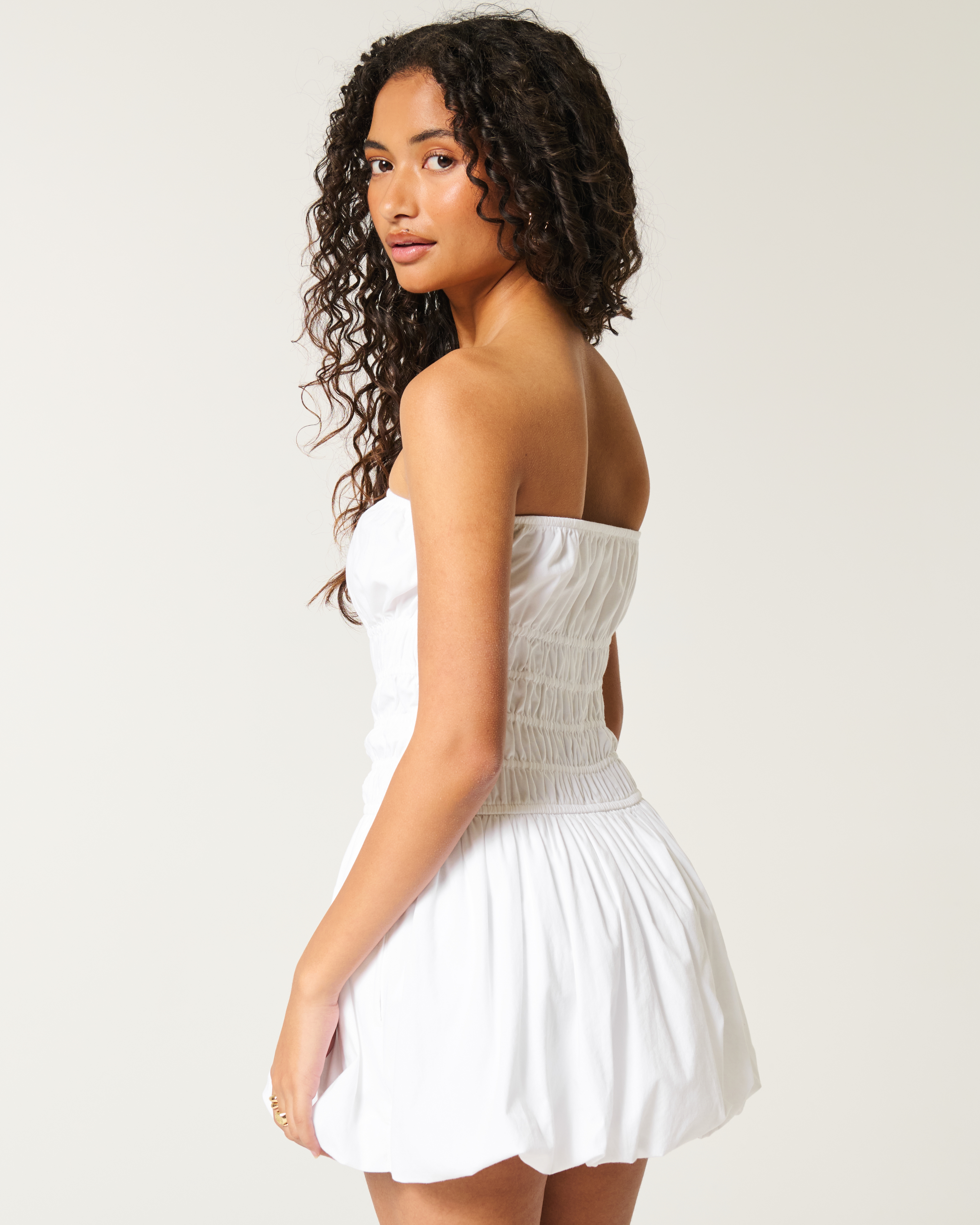 Strapless Bubble Mini Dress