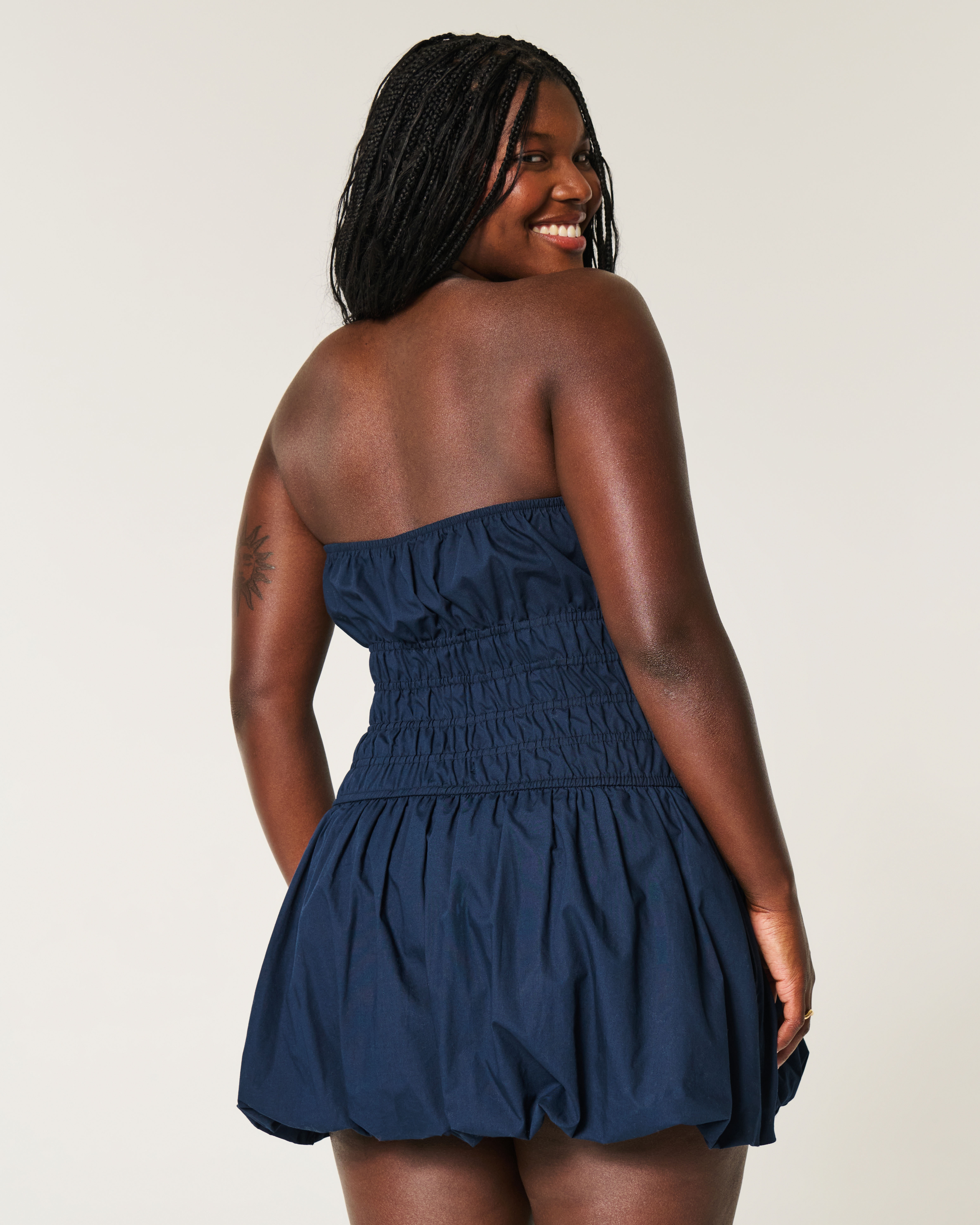 Strapless Bubble Mini Dress